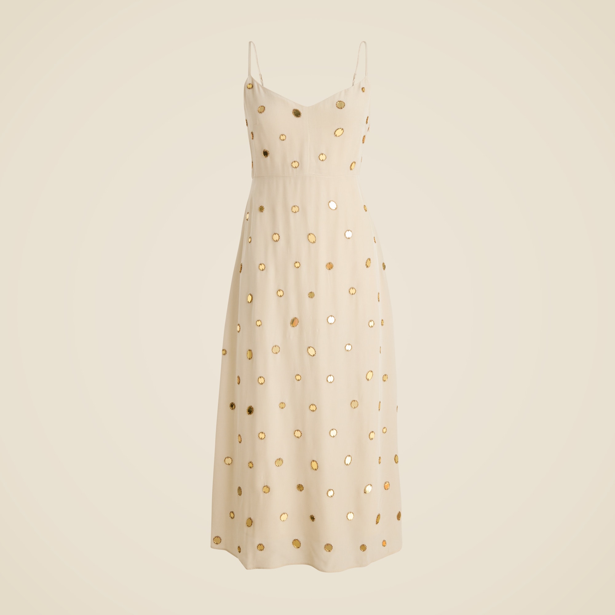 Collection slip dress with mirror embellishments