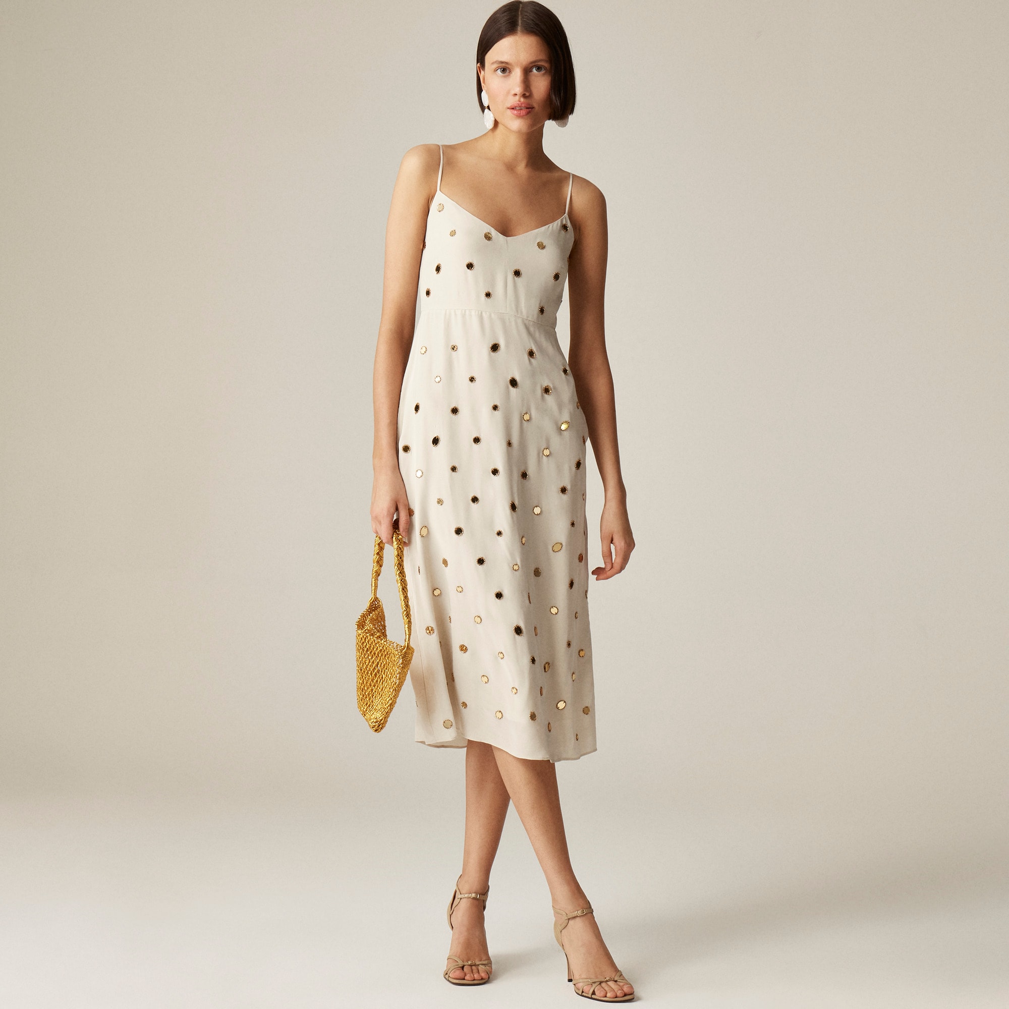 womens Collection slip dress with mirror embellishments
