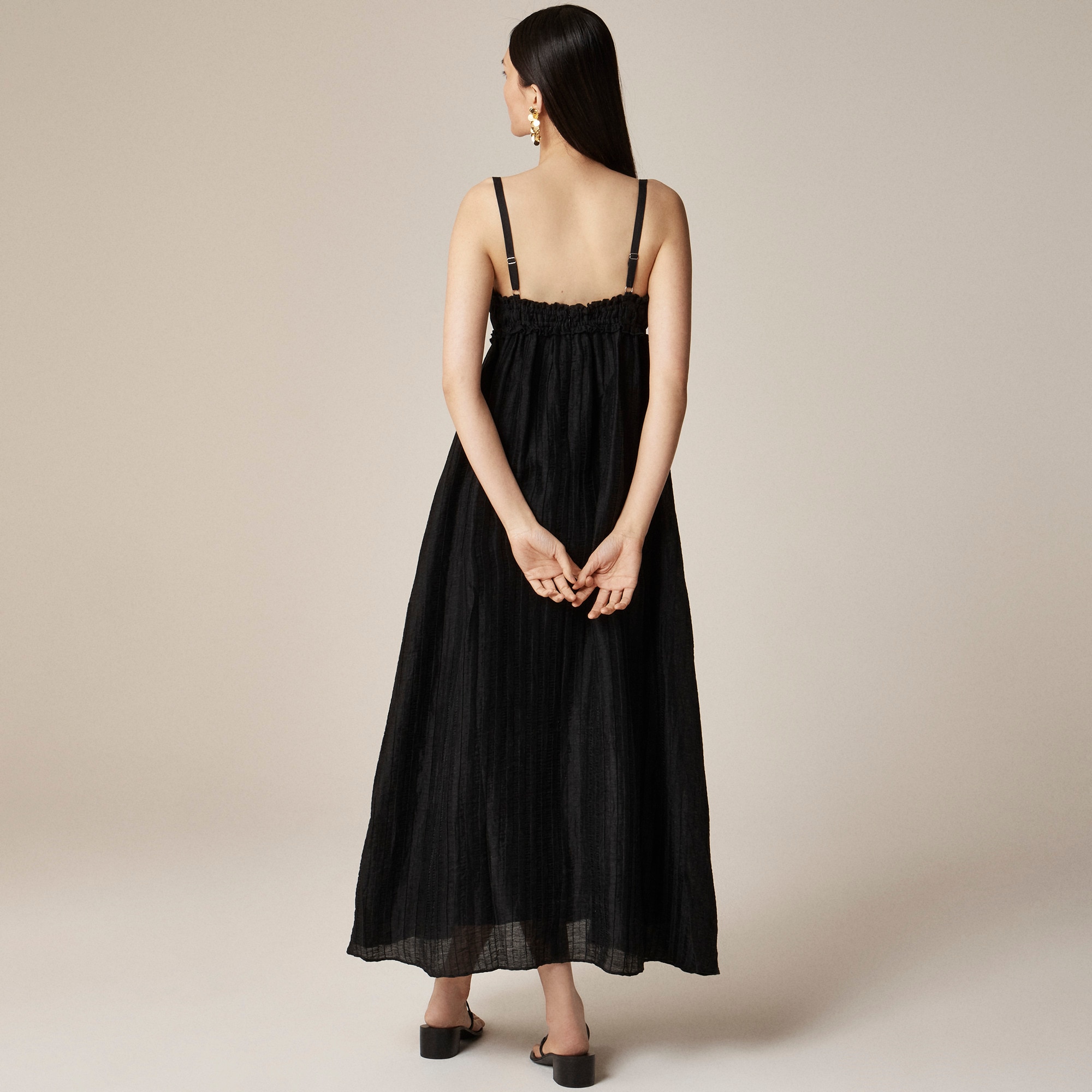 Collection empire-waist dress in linen blend