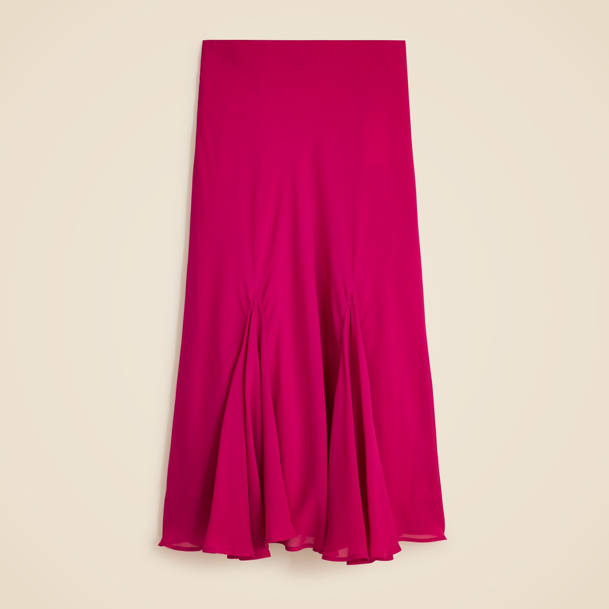Gwyneth flounce-hem slip skirt in chiffon