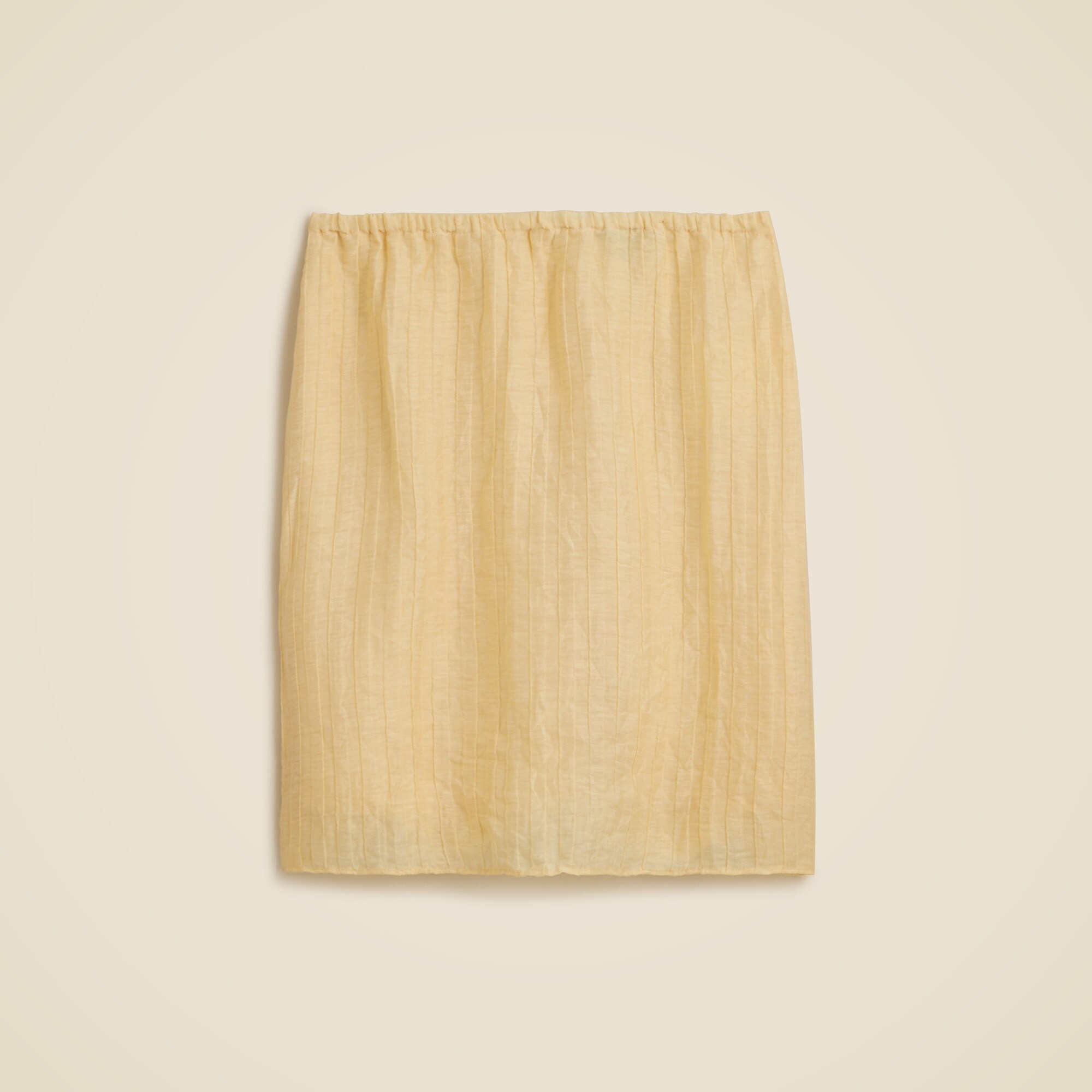 Textured linen-blend skirt