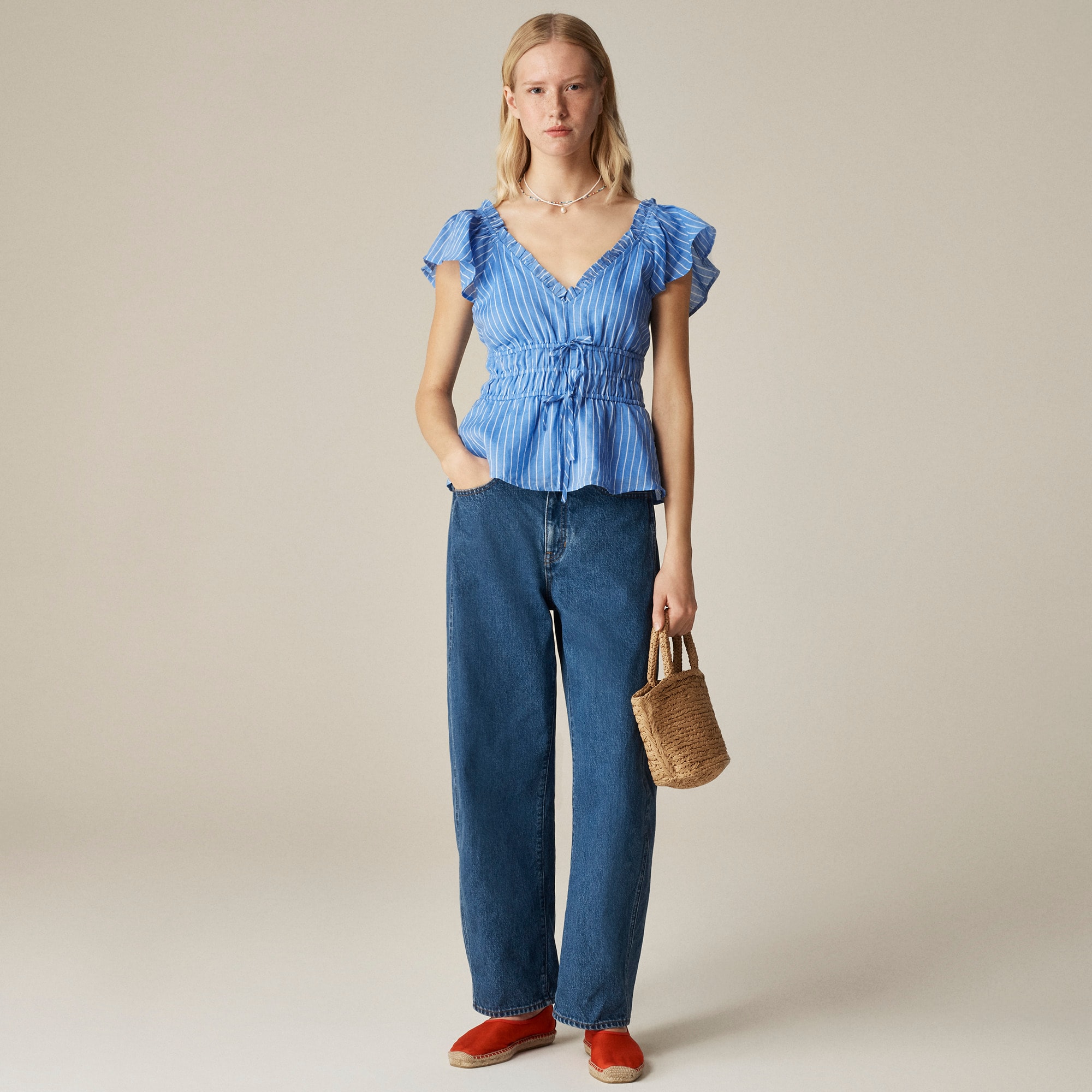 womens Palermo top in ramie