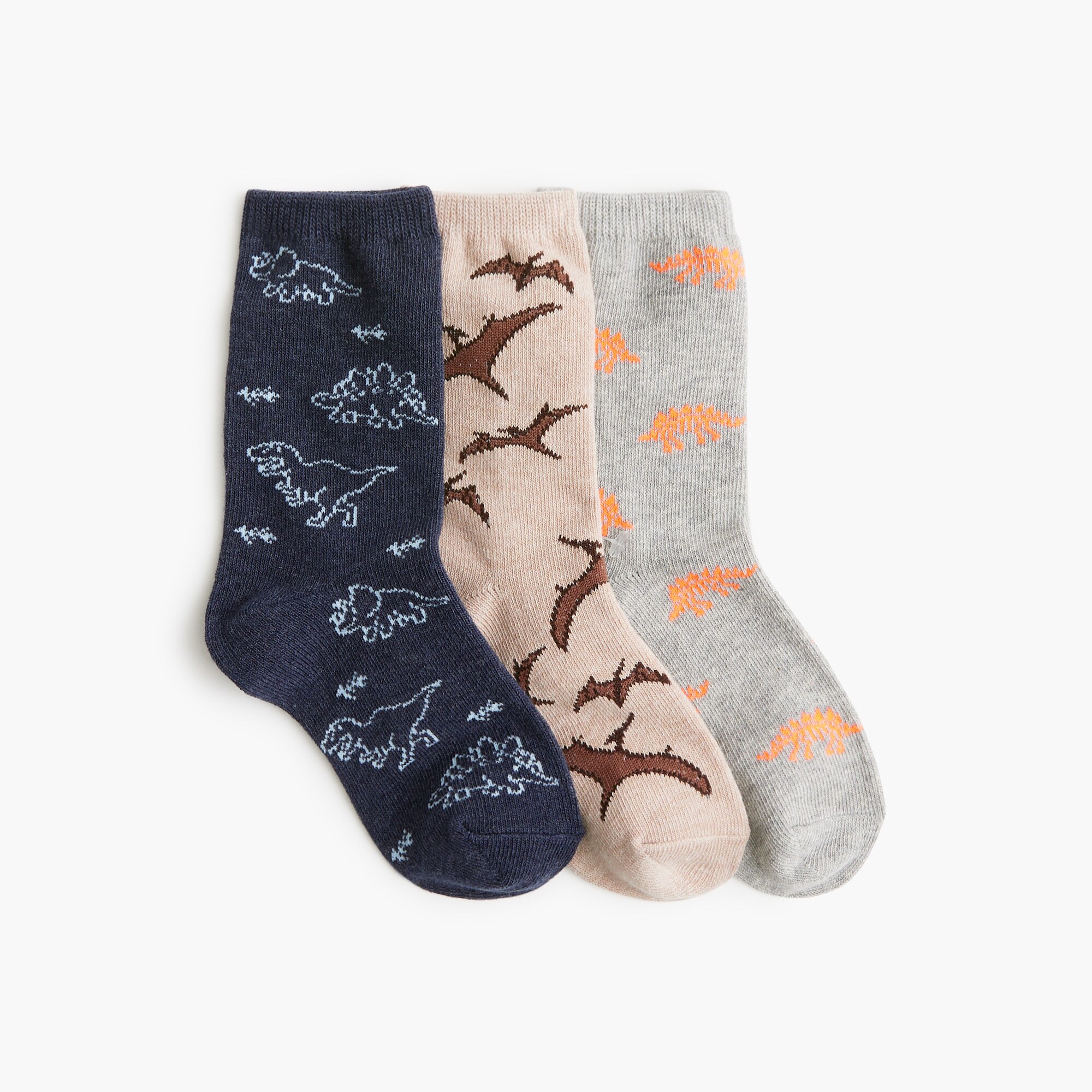 Boys' dinosaur socks pack-of-three