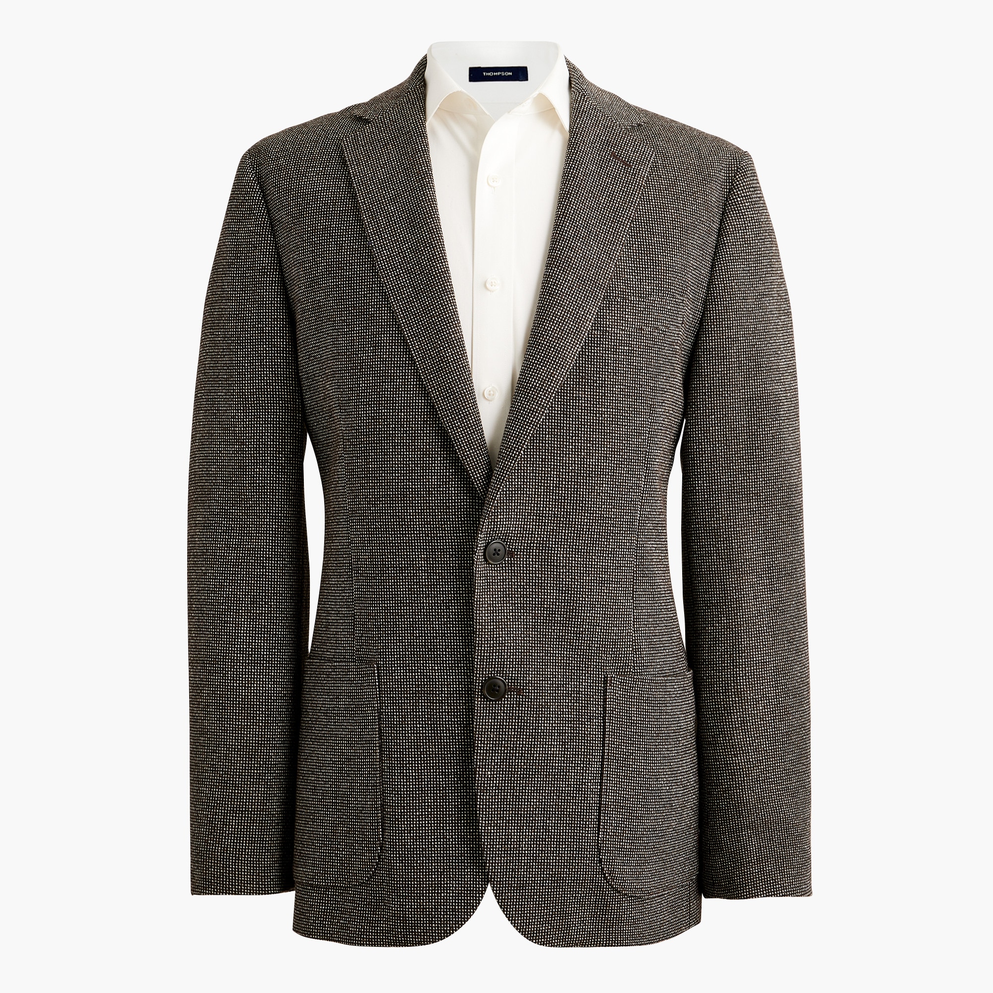  Slim-fit wool-blend dobby blazer