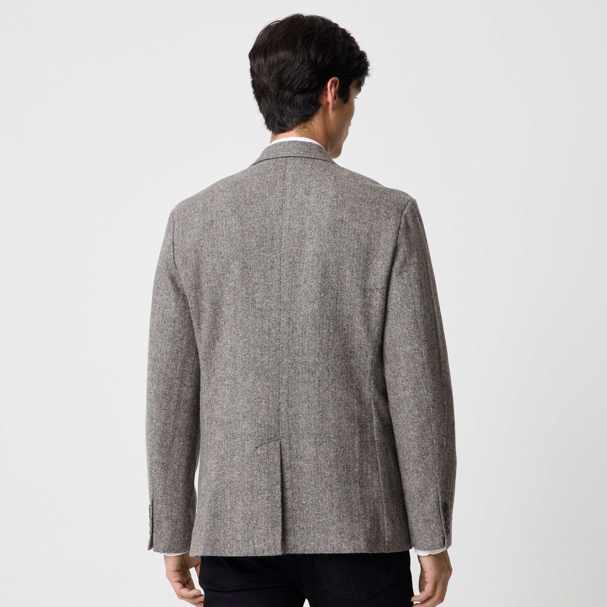 Wool-blend herringbone blazer