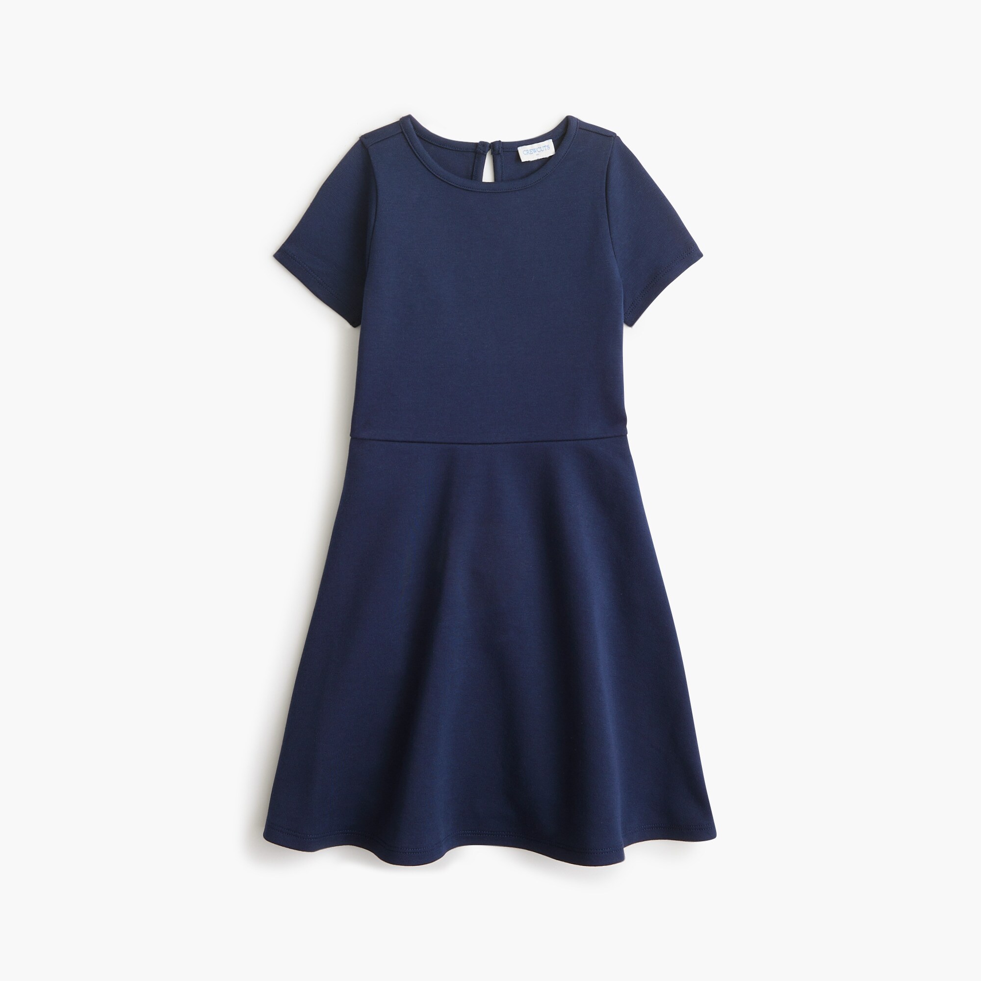 Girls' short-sleeve ponte uniform dress