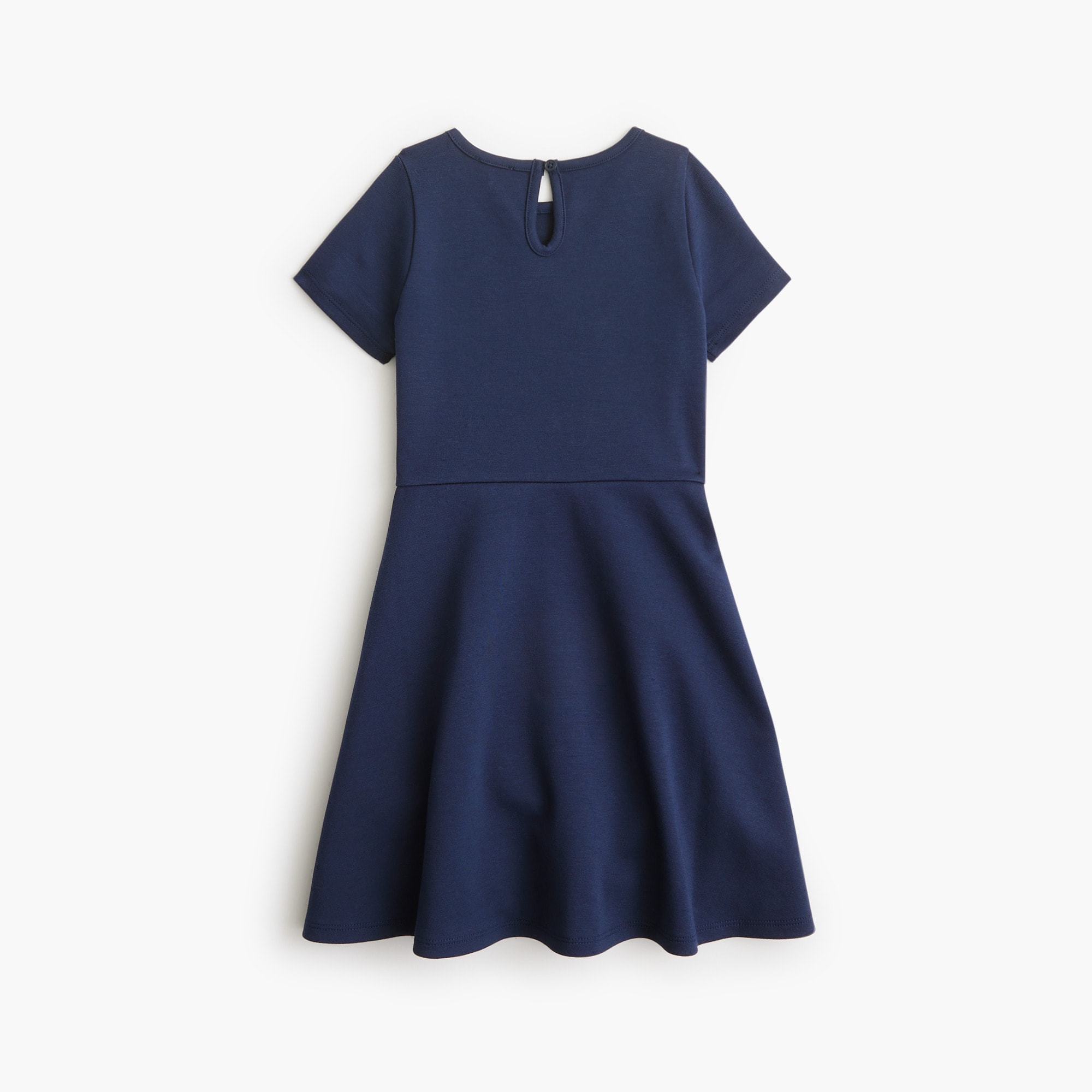 Girls' short-sleeve ponte uniform dress