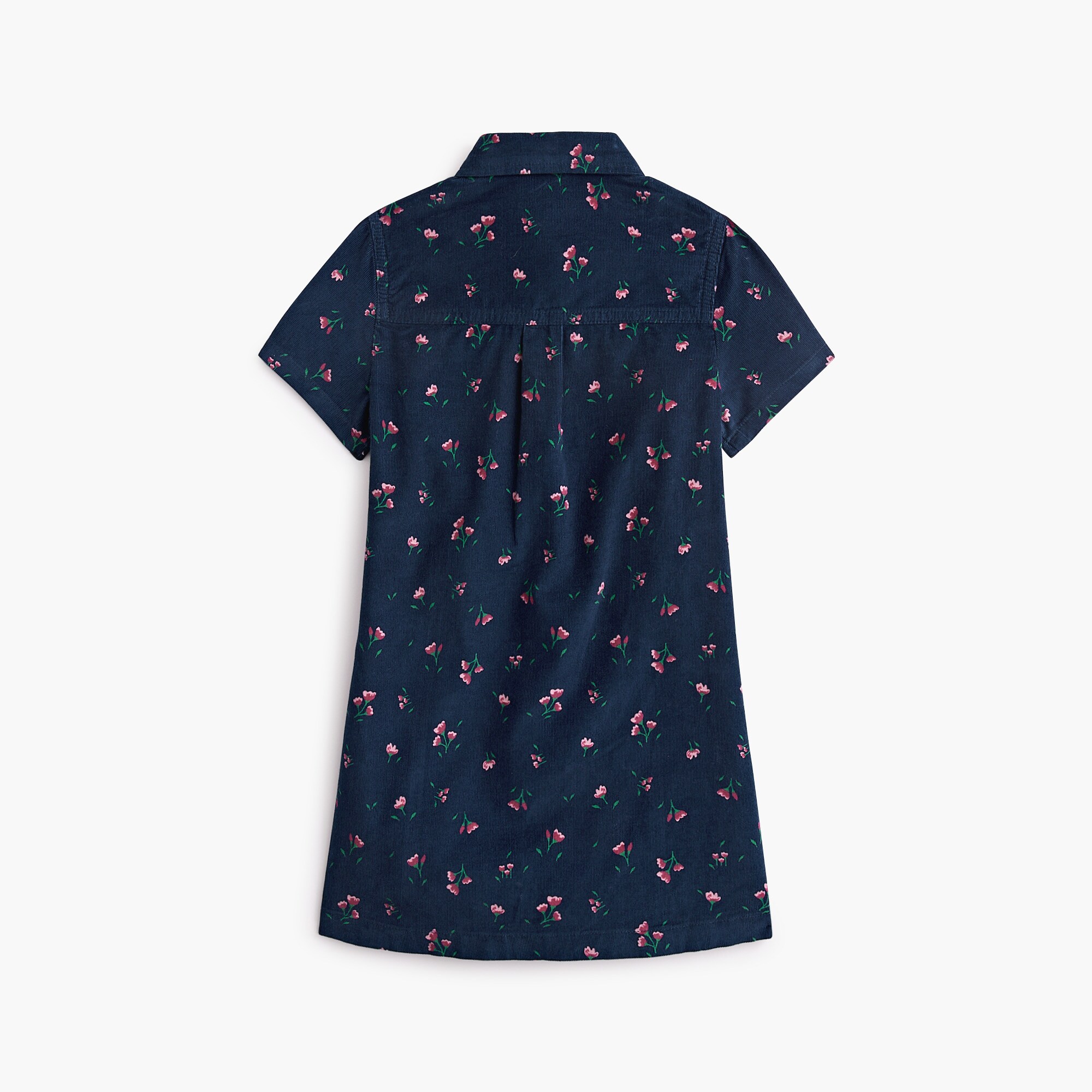 Girls' floral corduroy dress
