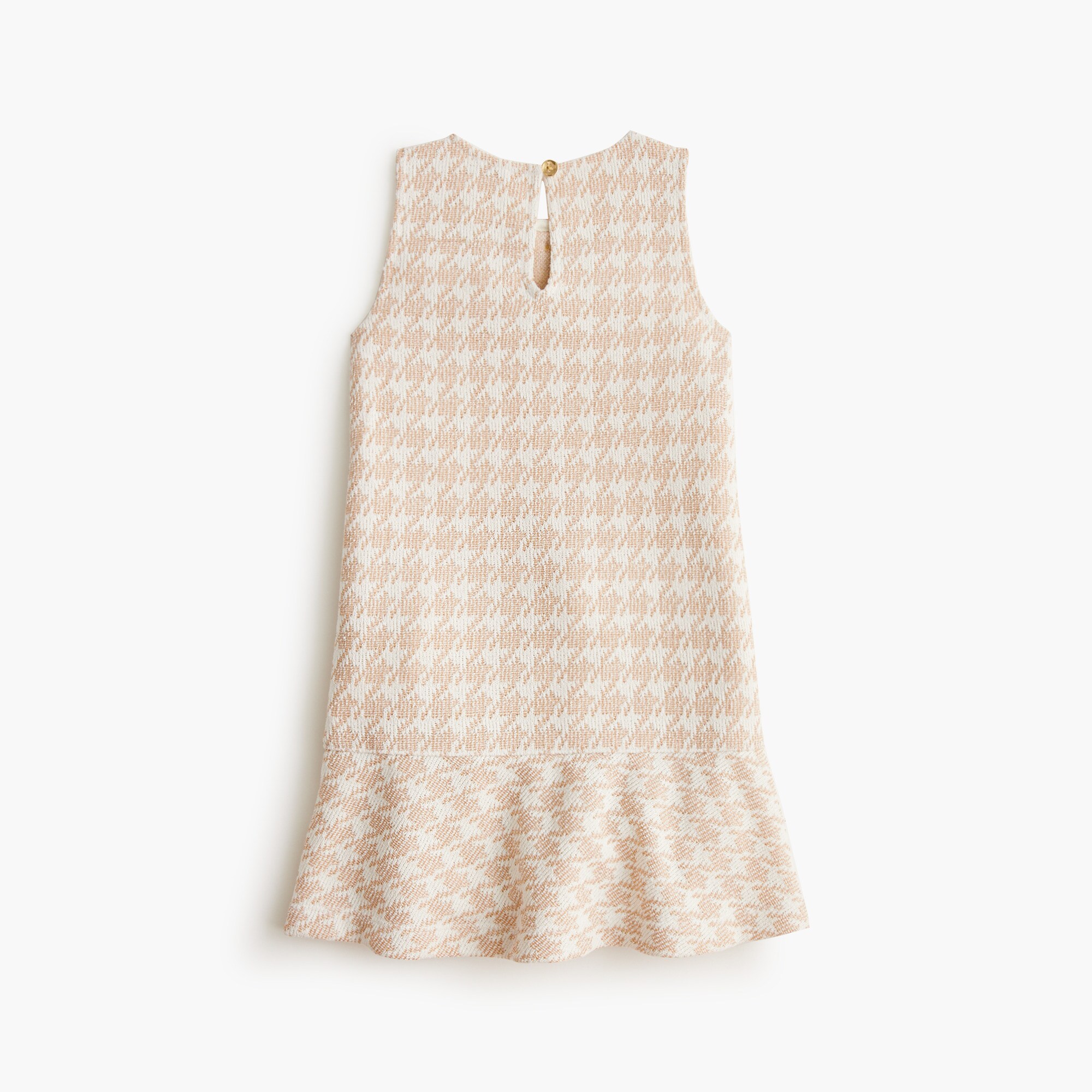 Girls' Shimmer Houndstooth Button-front Dress For Girls