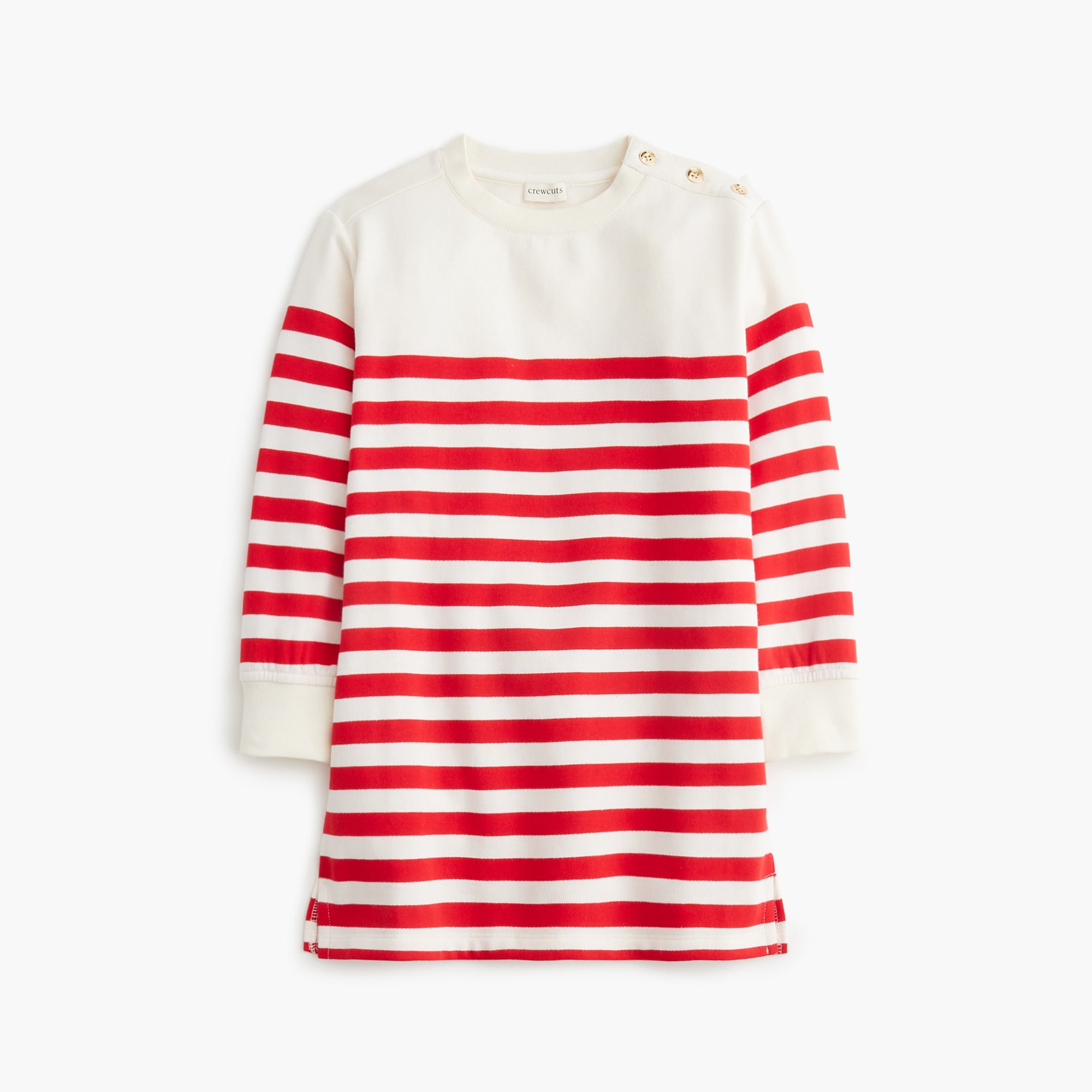 Girls' striped sweatshirt-dress