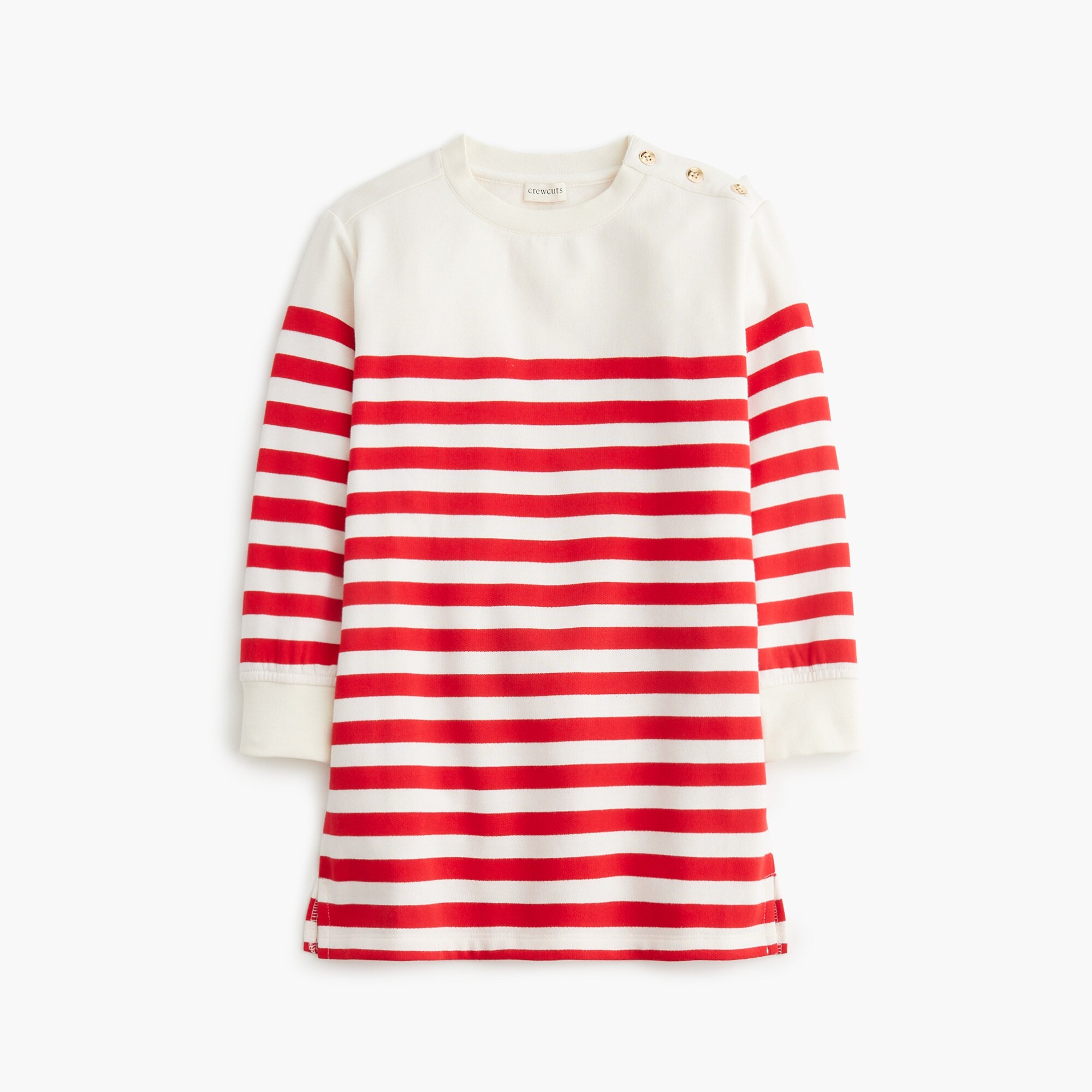girls' striped sweatshirt-dress for girls