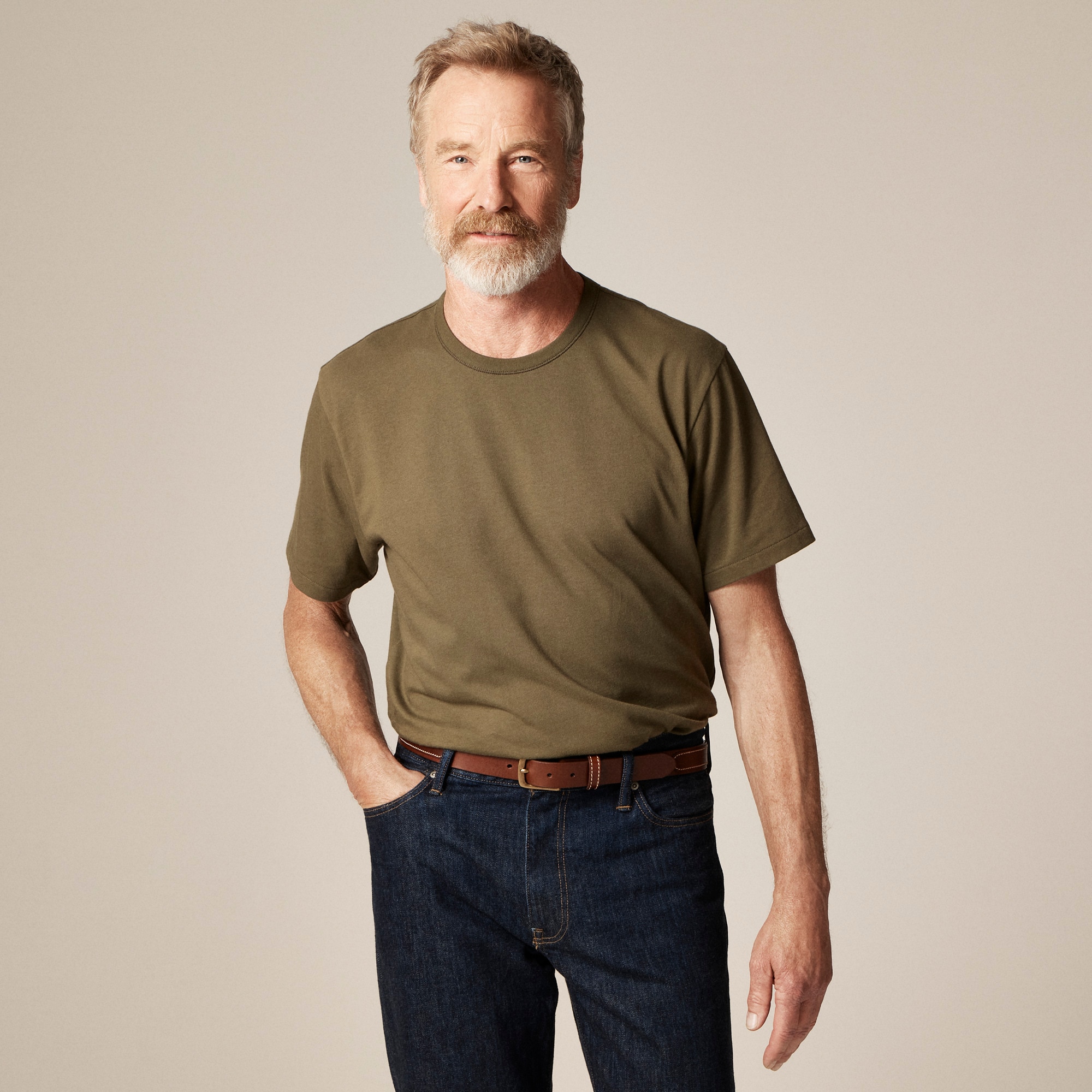  Wallace &amp; Barnes heritage-weight cotton T-shirt