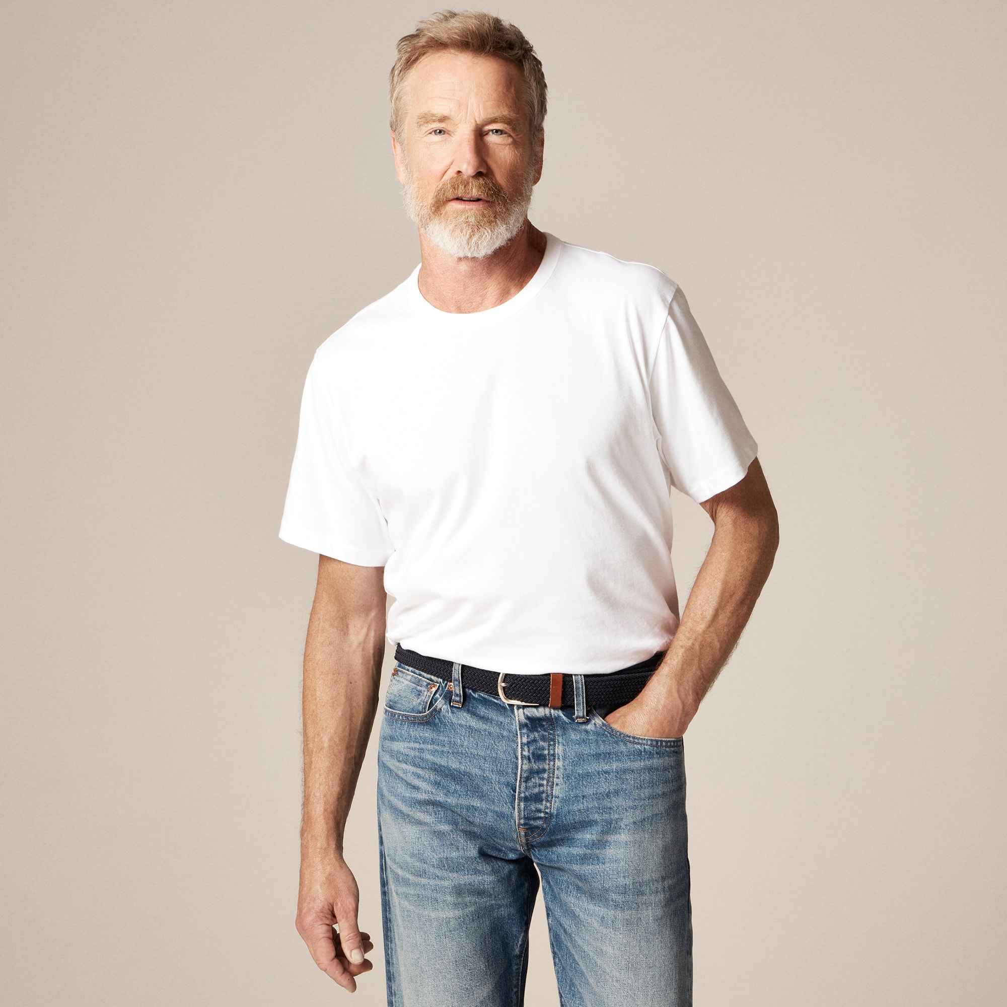 Wallace & Barnes heritage-weight cotton T-shirt