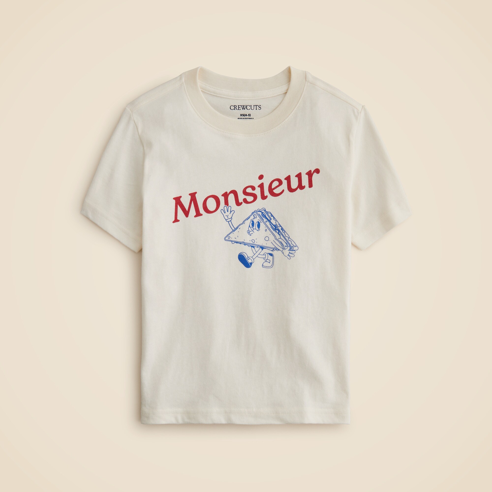  Kids' short-sleeve "Monsieur" graphic T-shirt