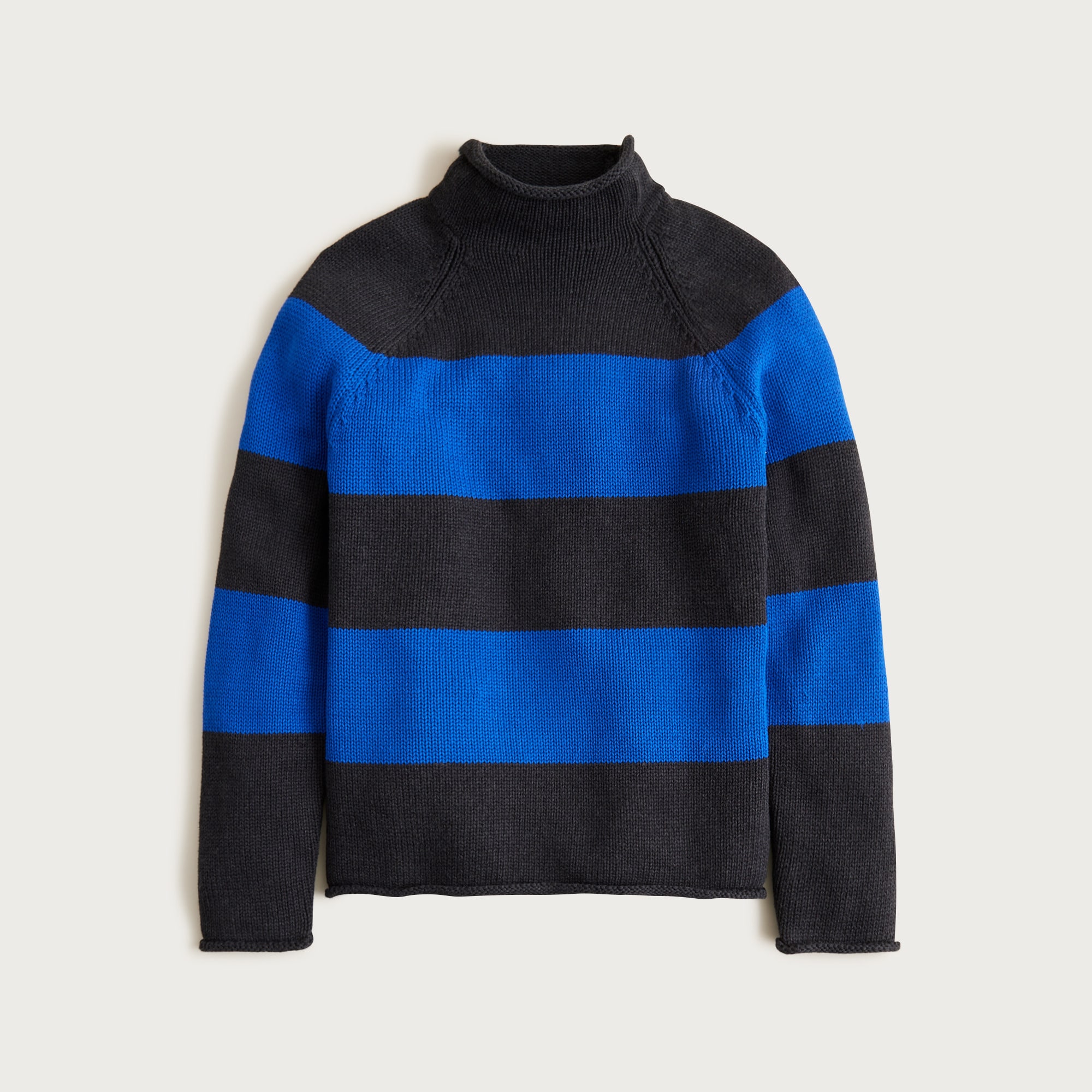  1988 Rollneck&trade; sweater in cotton hoop stripe
