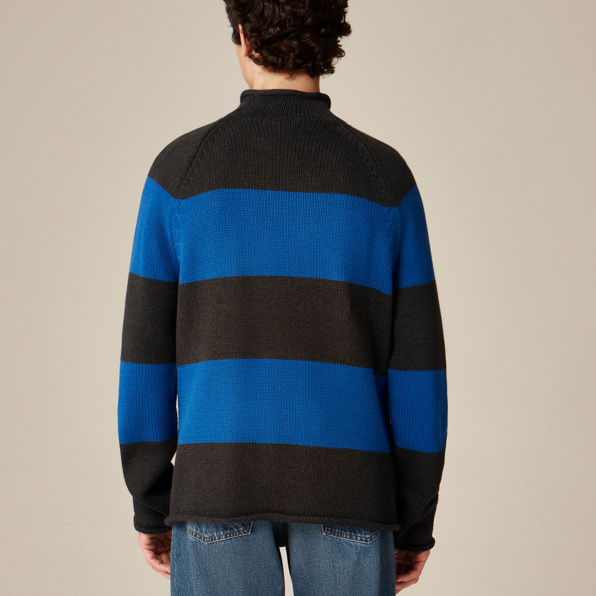 1988 Rollneck™ Sweater In Cotton Hoop Stripe For Men | J.Crew