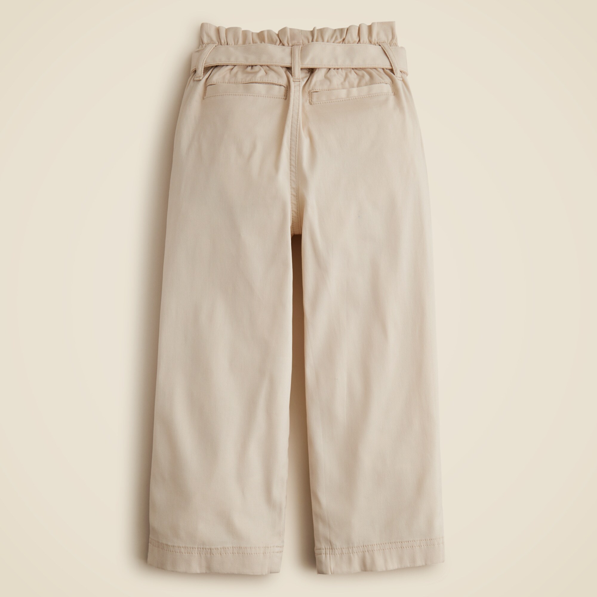 Girls' tie-waist pant in drapey twill