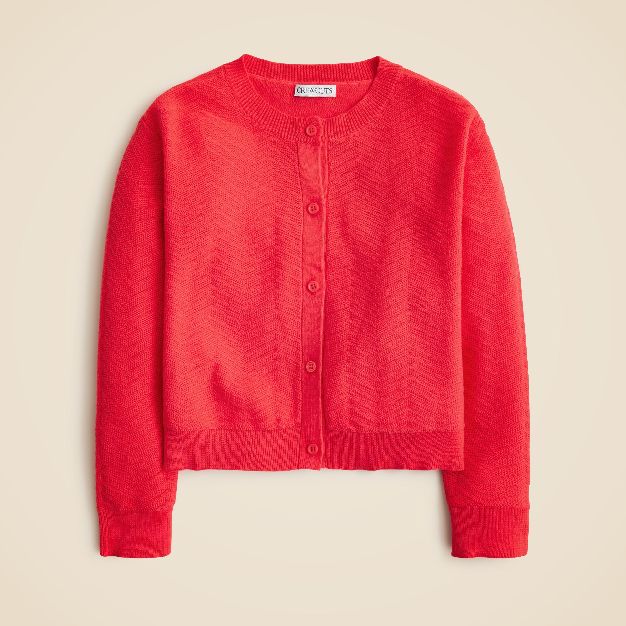 girls Girls' cardigan in herringbone cotton