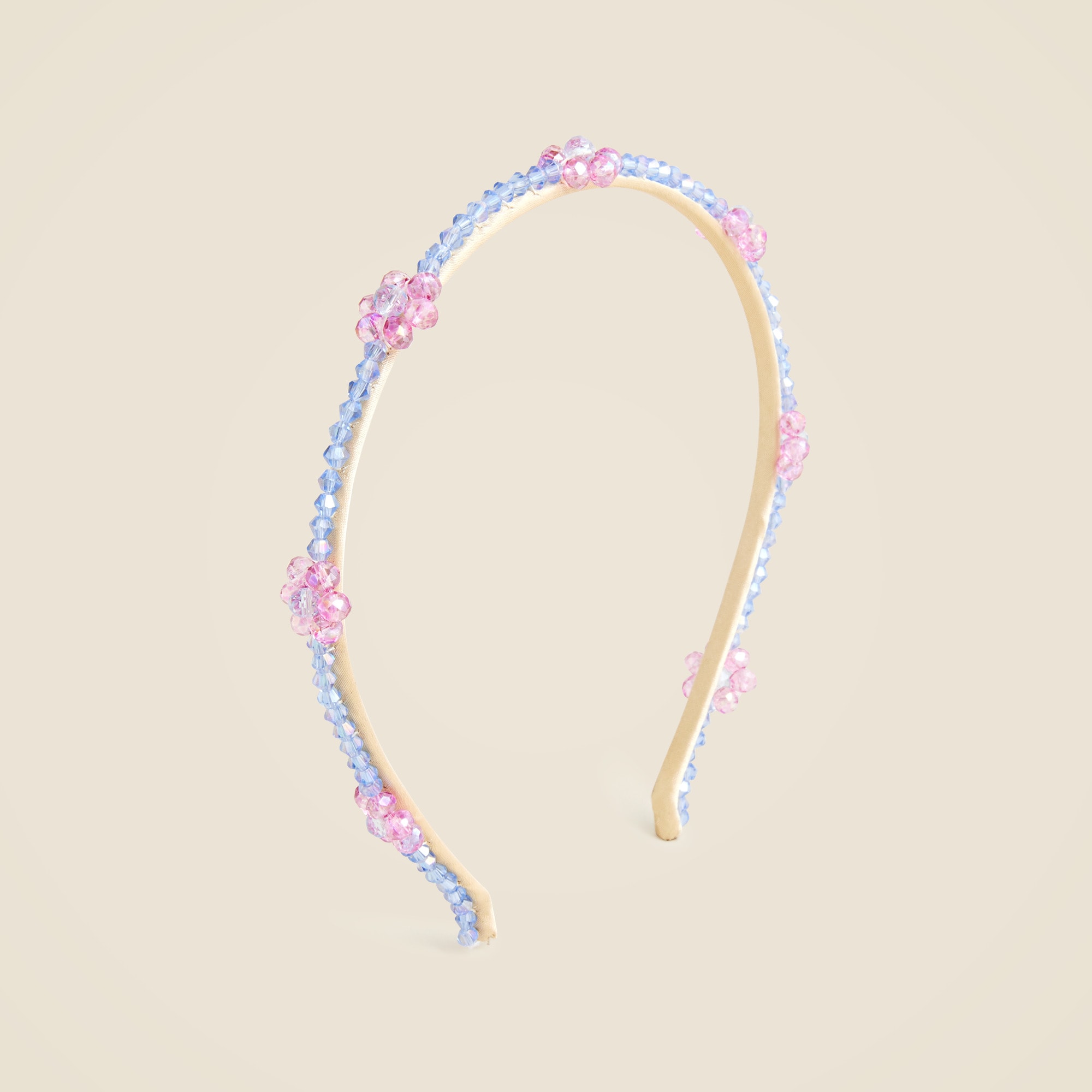 girls Girls' skinny beaded flower headband