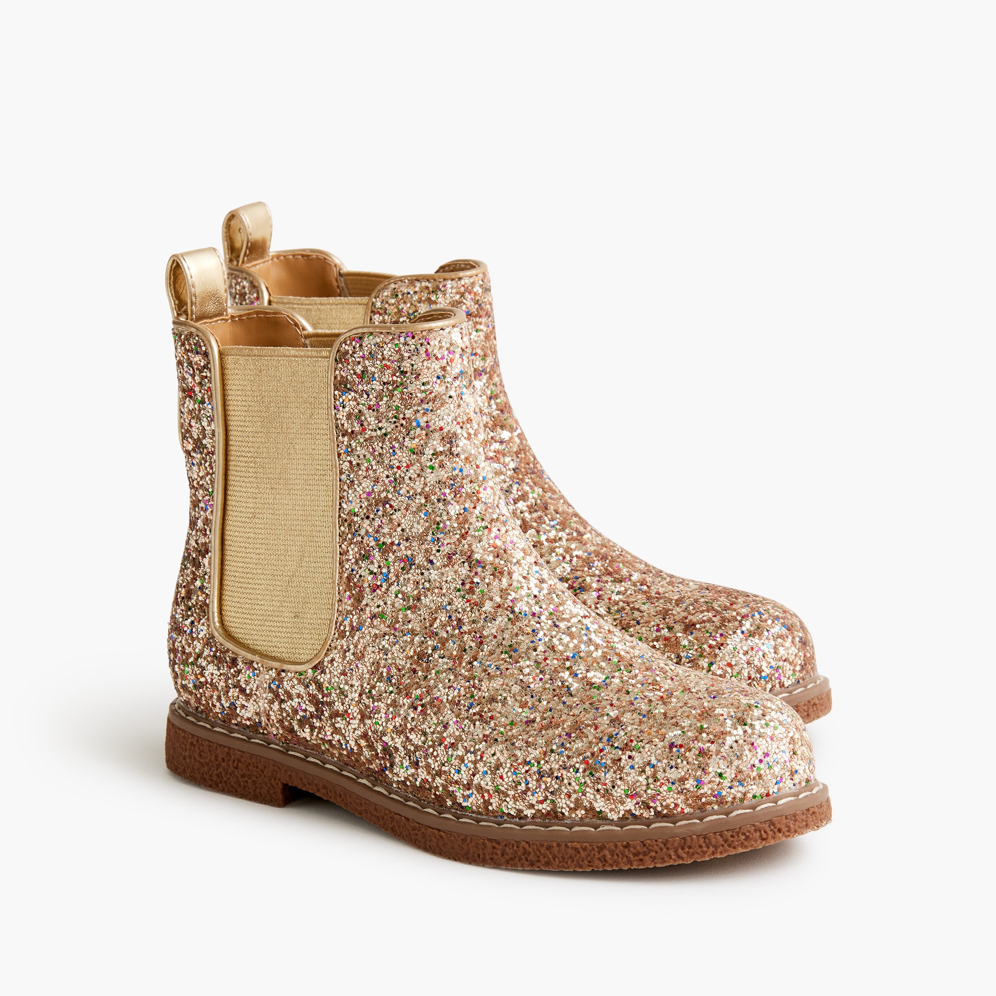 Girls' glitter Chelsea boots