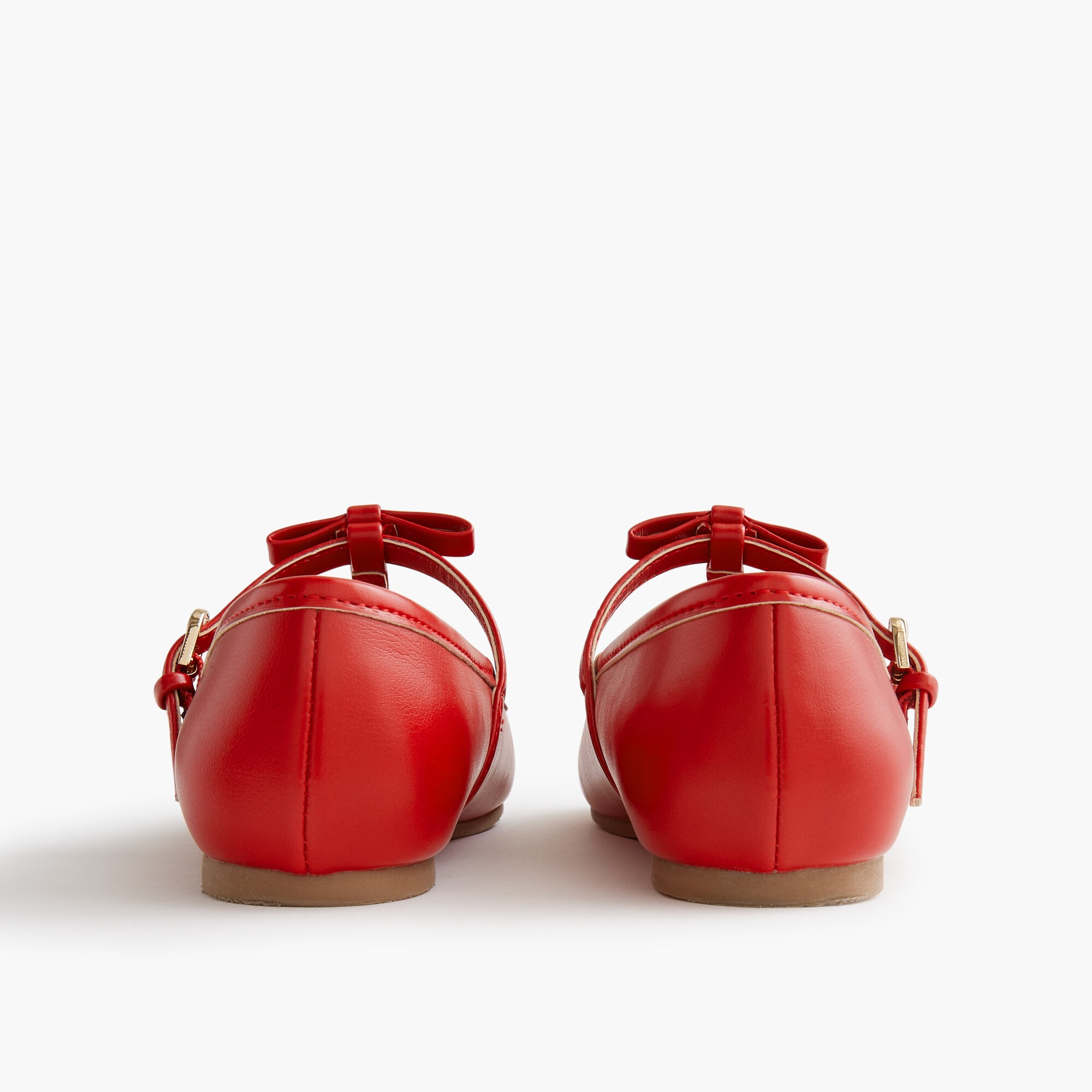 Girls' bow T-strap Mary Jane flats