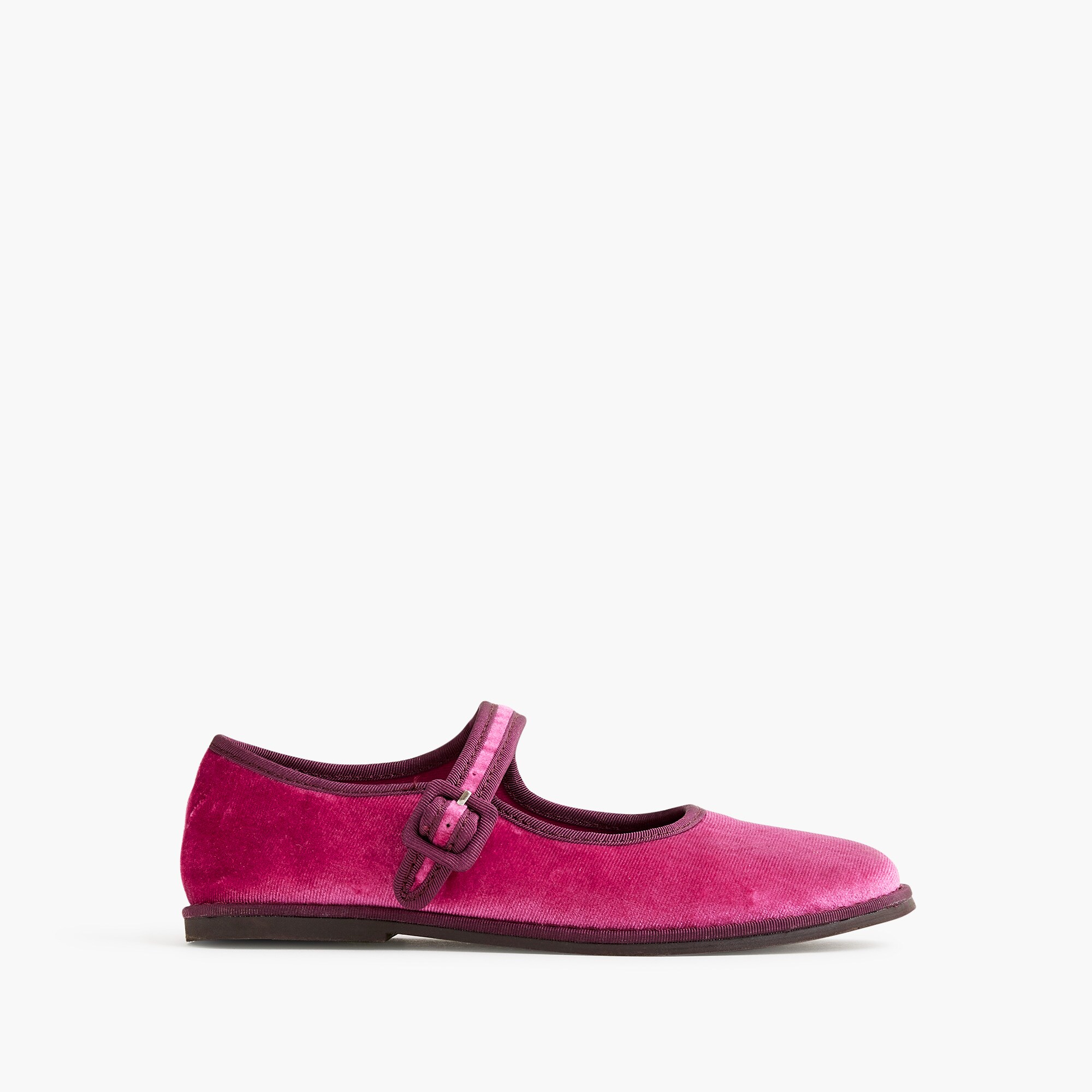 Girls' velvet Mary Jane flats
