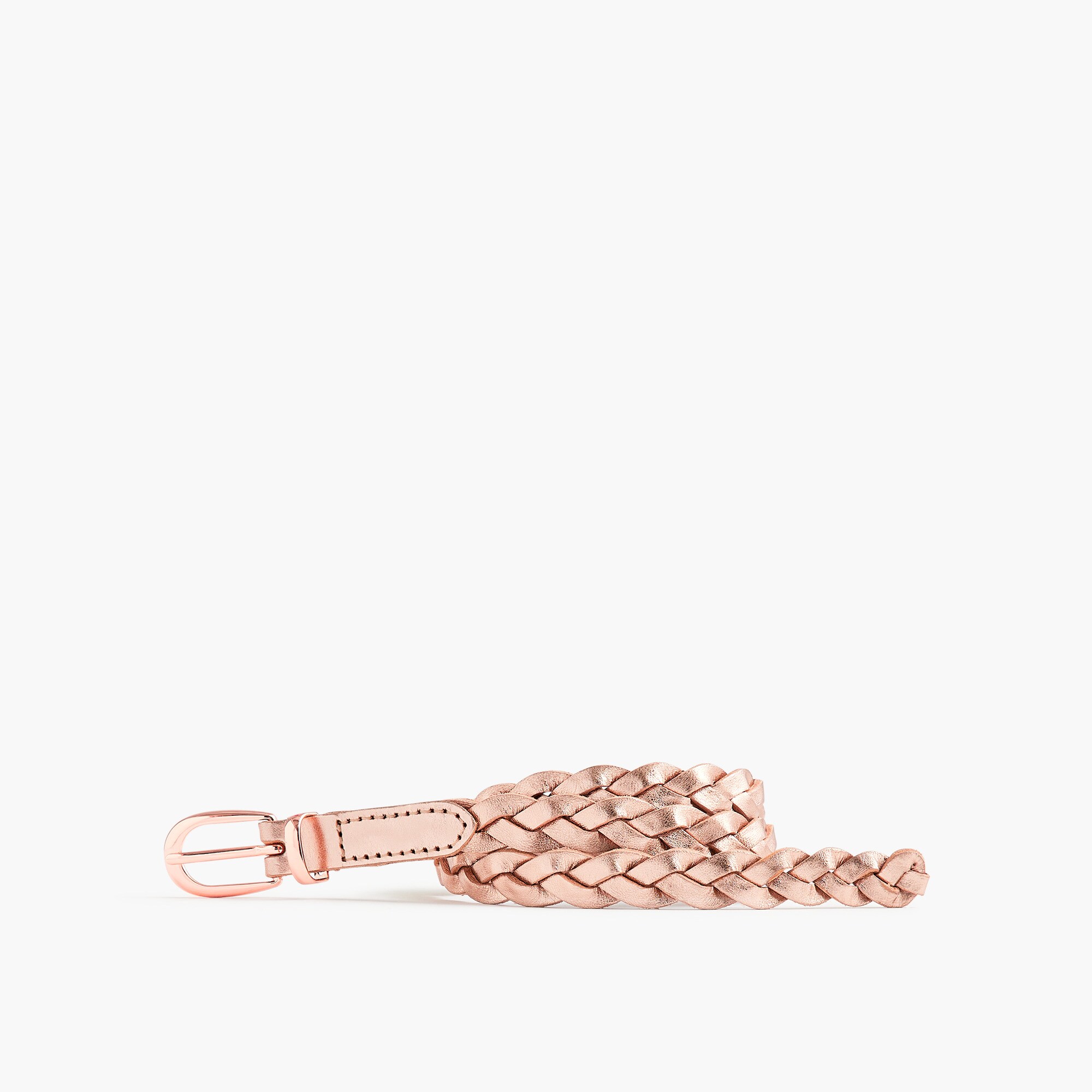 girls' rose gold braided belt for girls