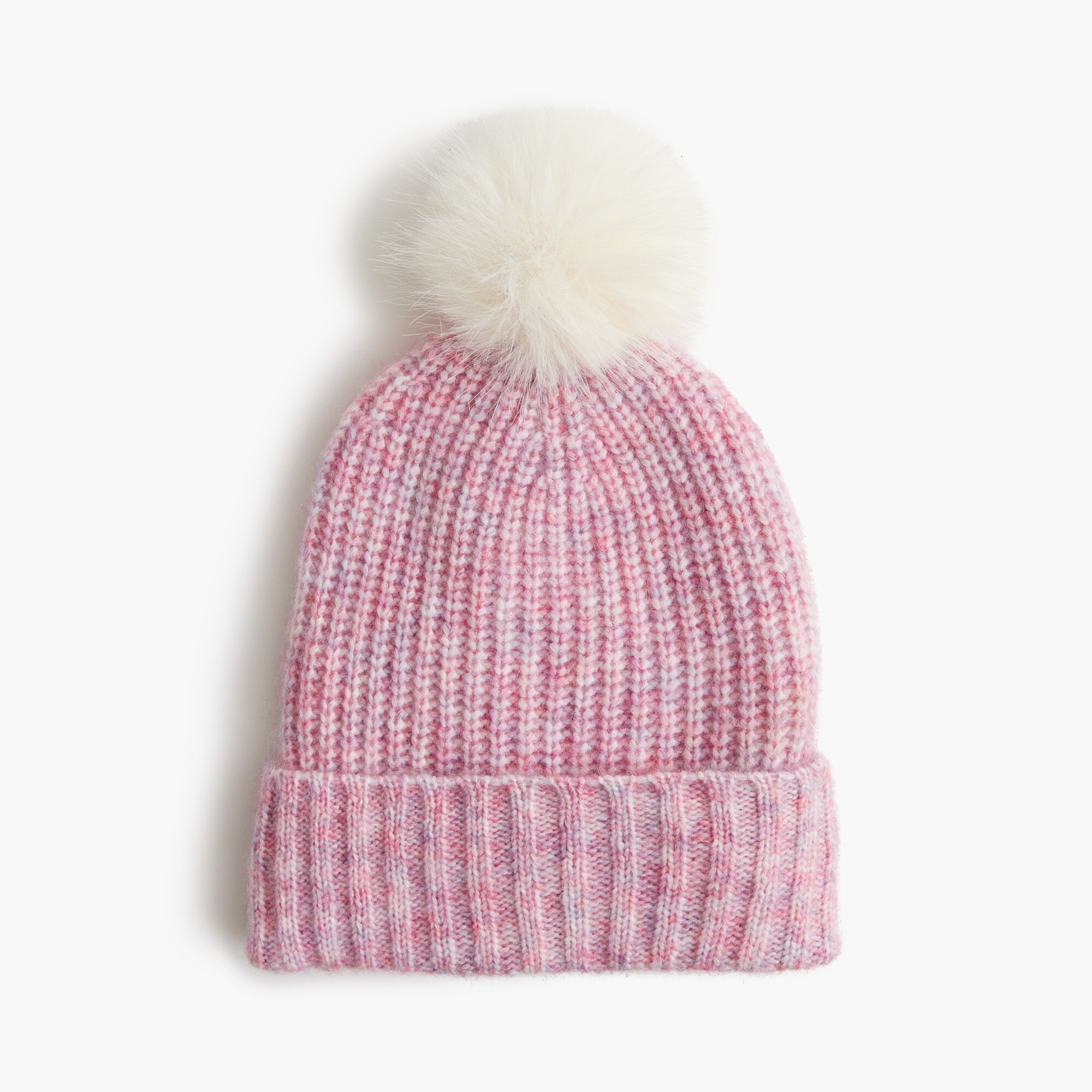 girls' fleece-lined pom-pom beanie for girls