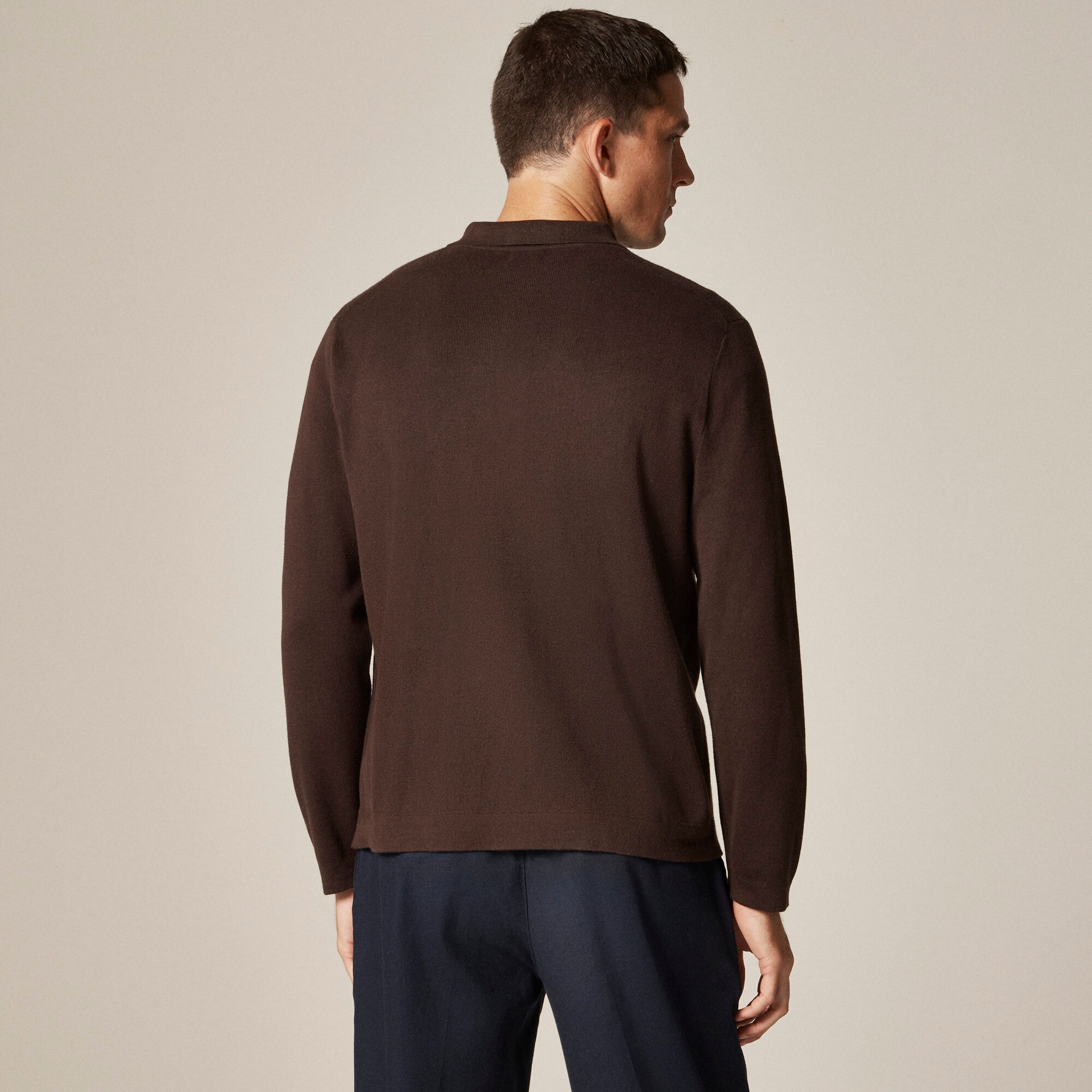 Milano-stitch Polo Cardigan Sweater For Men | J.Crew
