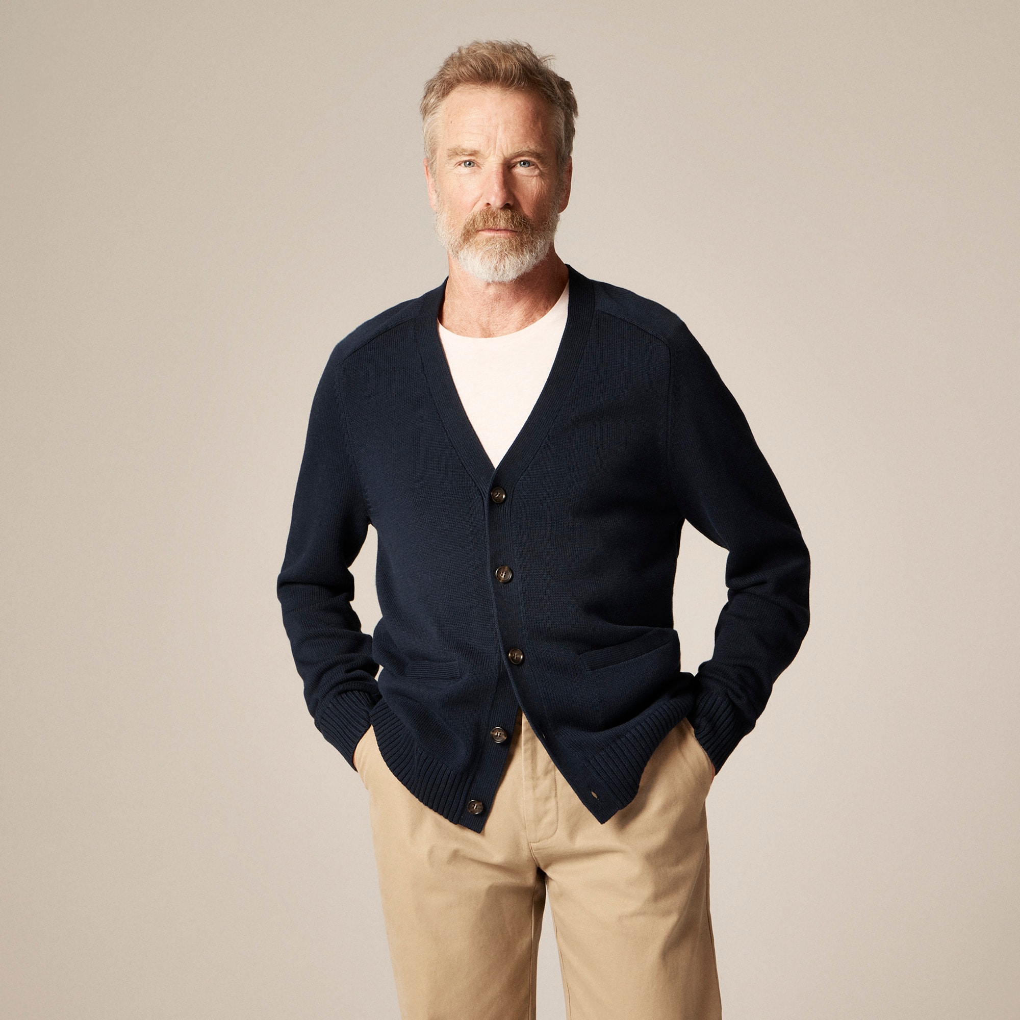  Heritage cotton V-neck cardigan