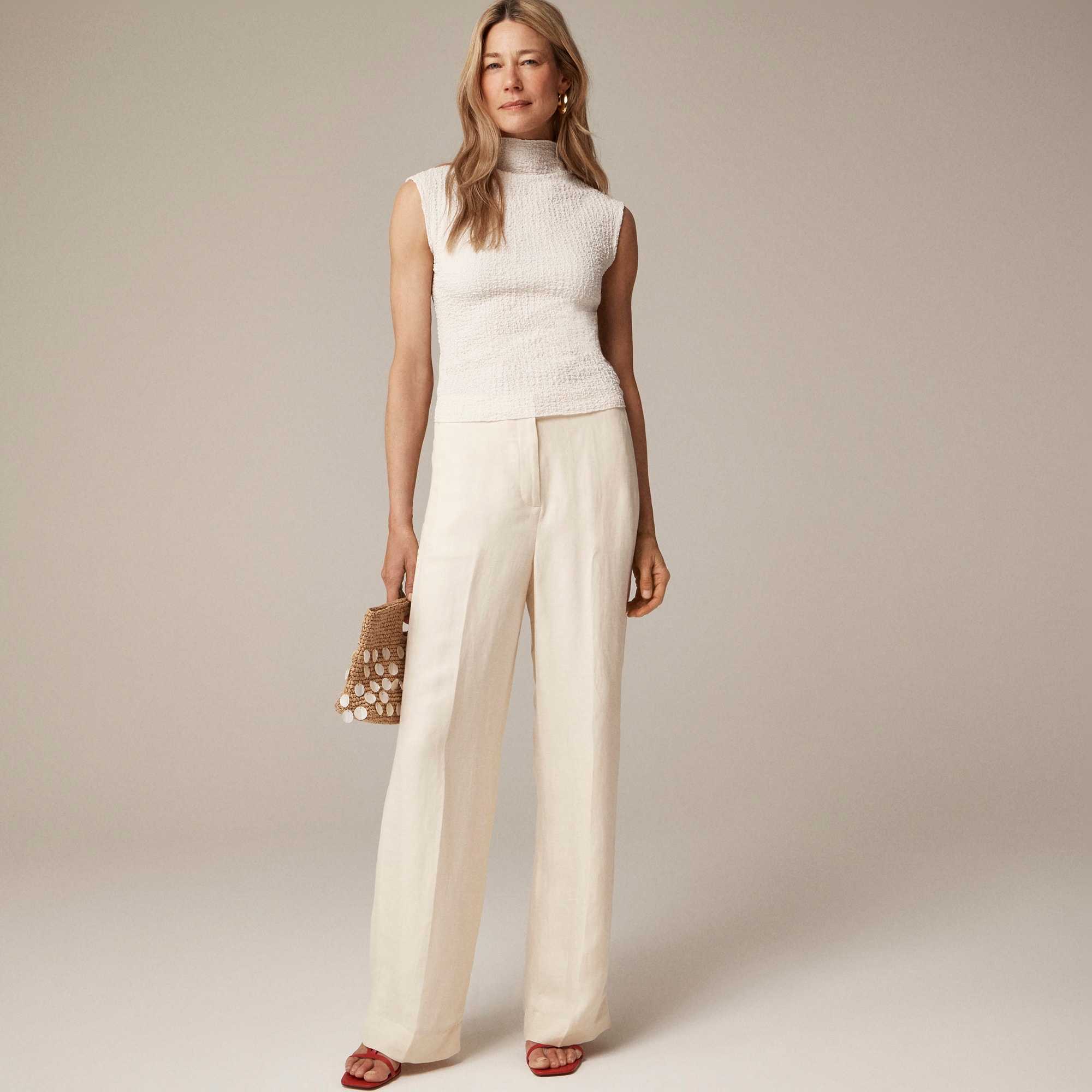 F.C.R.B UNDER LAYER MOCKNECK TOP＆TIGHTS Bubble-knit Mockneck Top For Women | J.Crew