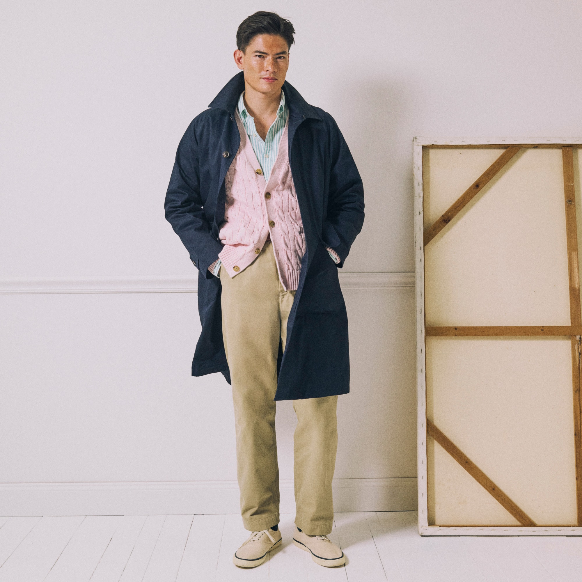  Rivington car coat in water-resistant cotton twill