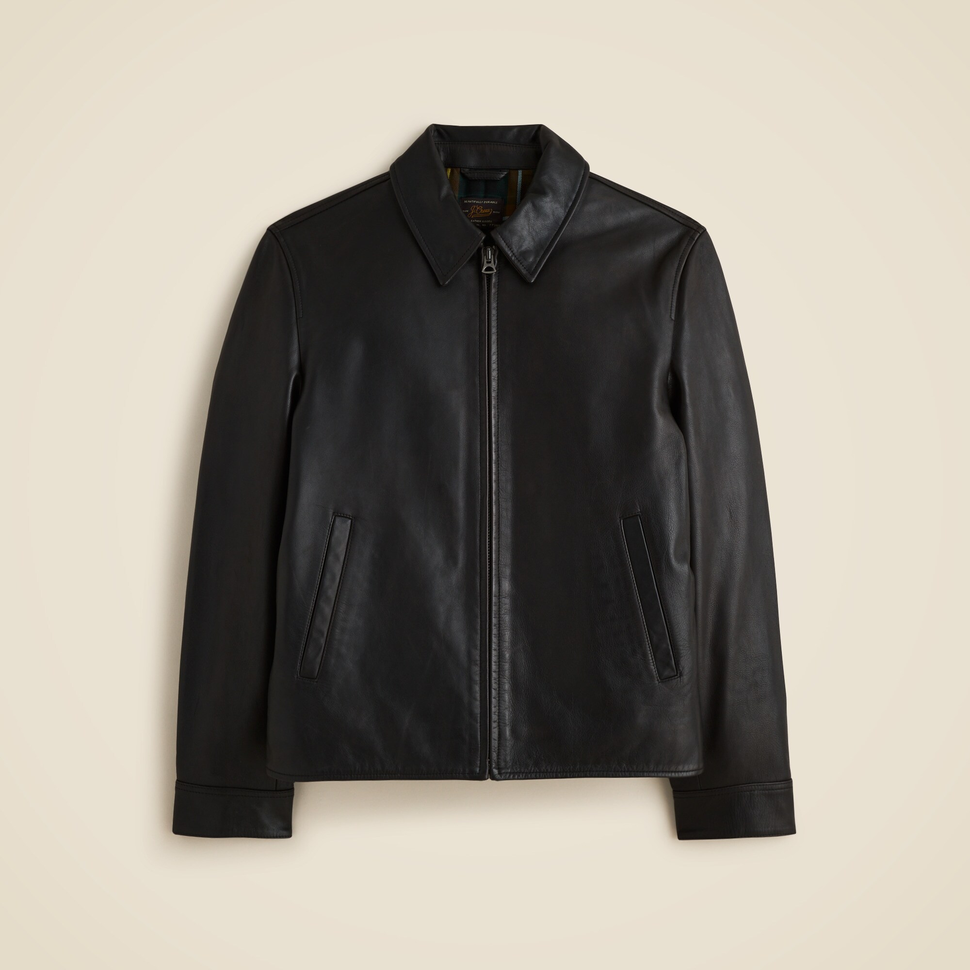 Flight Jacket In Italian Leather For Men | J.Crew