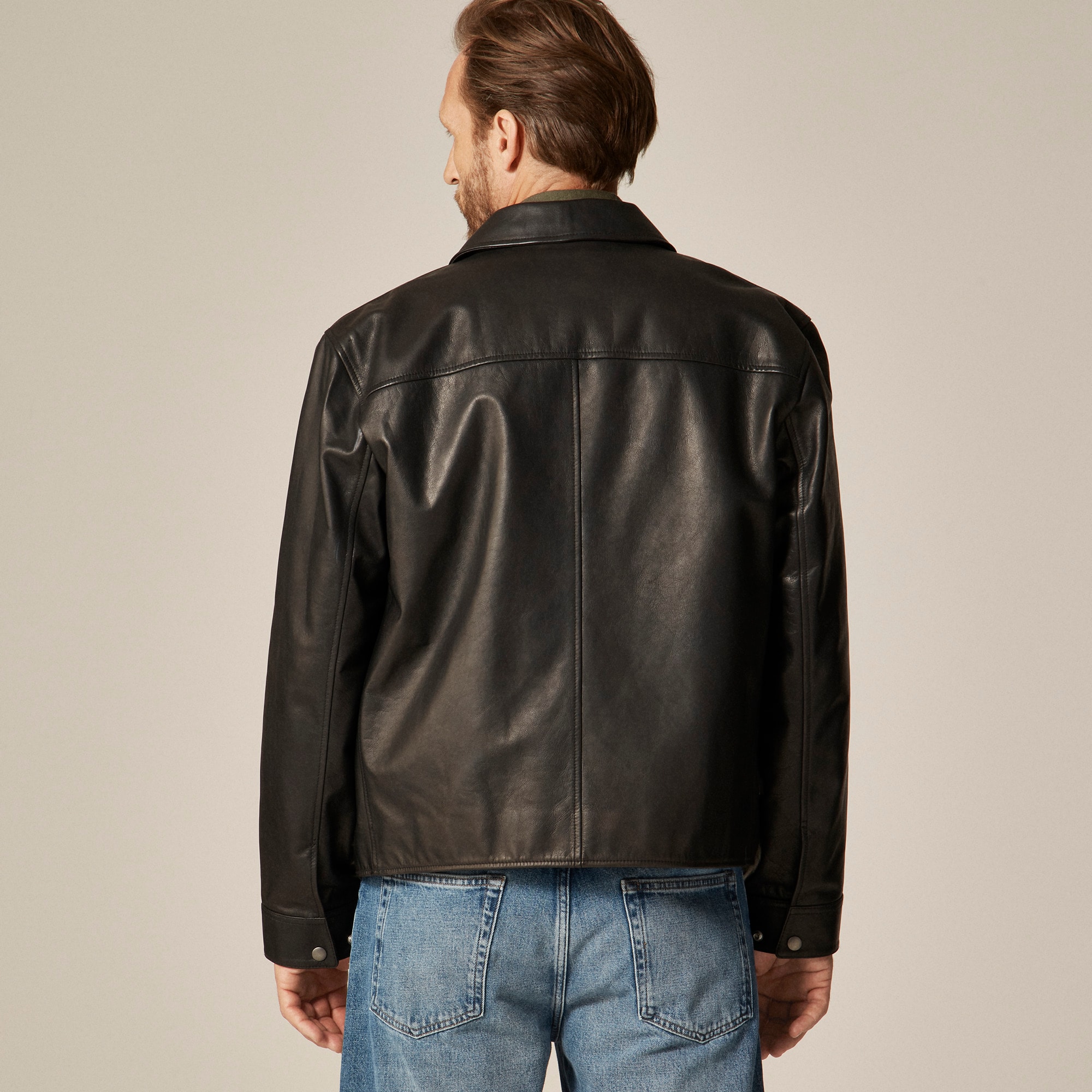 Moto Jacket In Italian Broken-in Leather For Men | J.Crew
