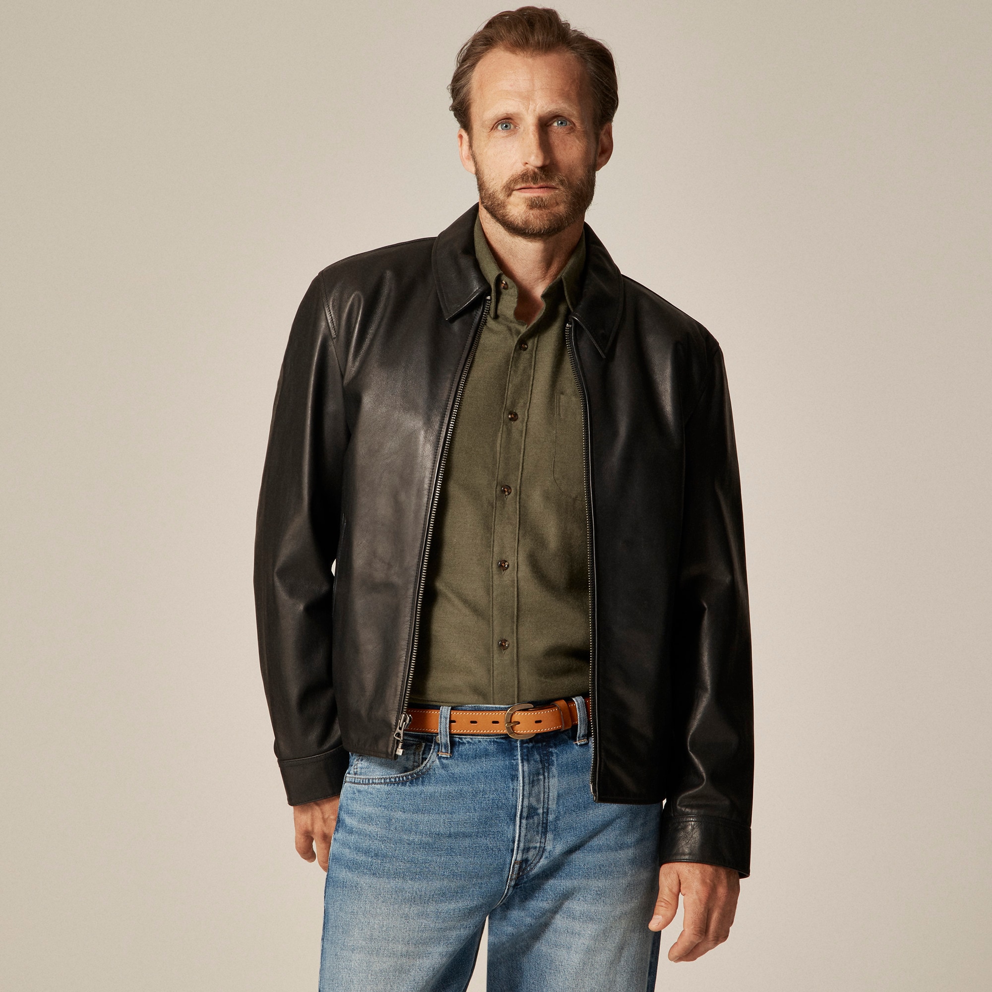 【えいぼー】leather jacket Victory Outfitters Men's Genuine Leather Classic Bomber Jacket