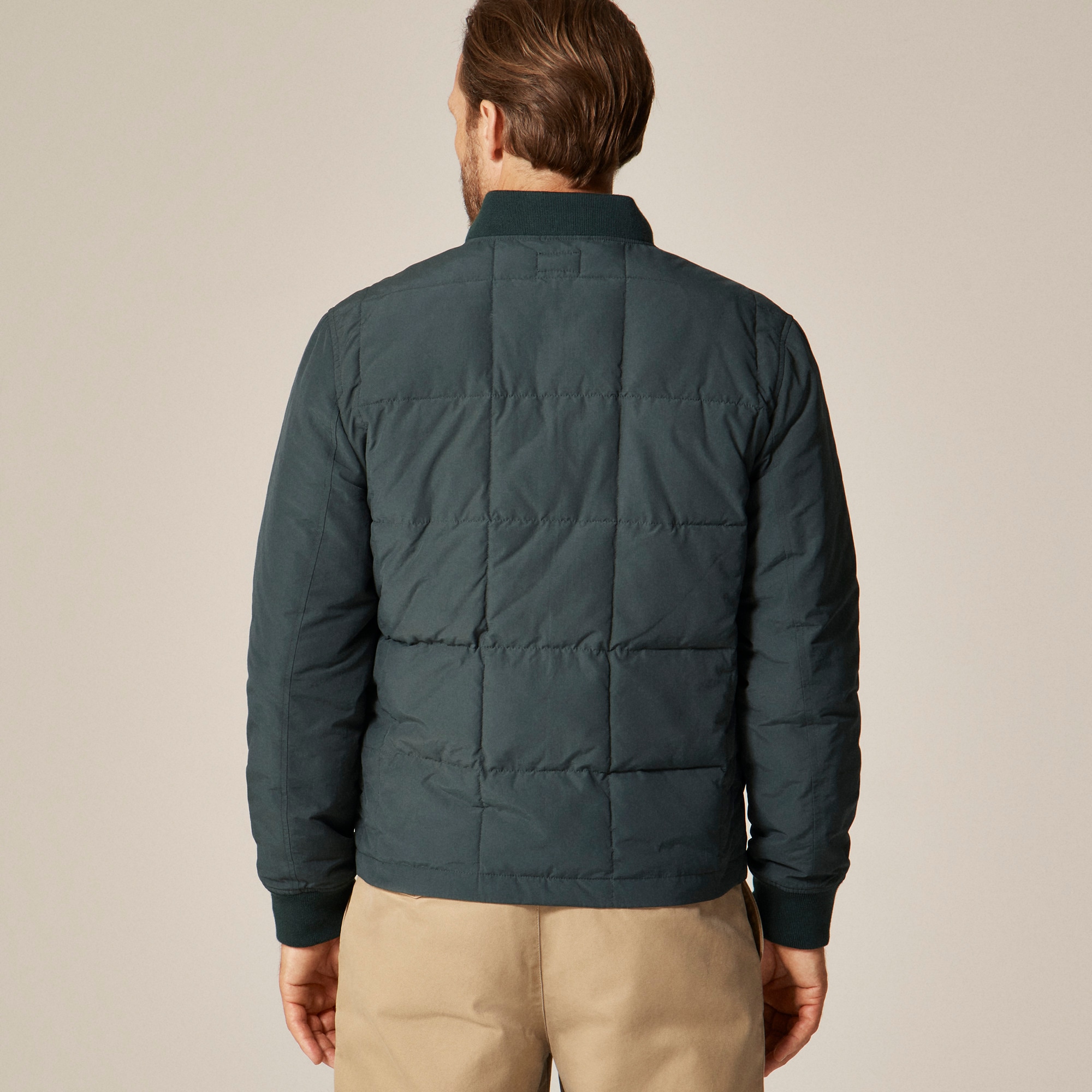 Box-quilt insulated bomber jacket with PrimaLoft®