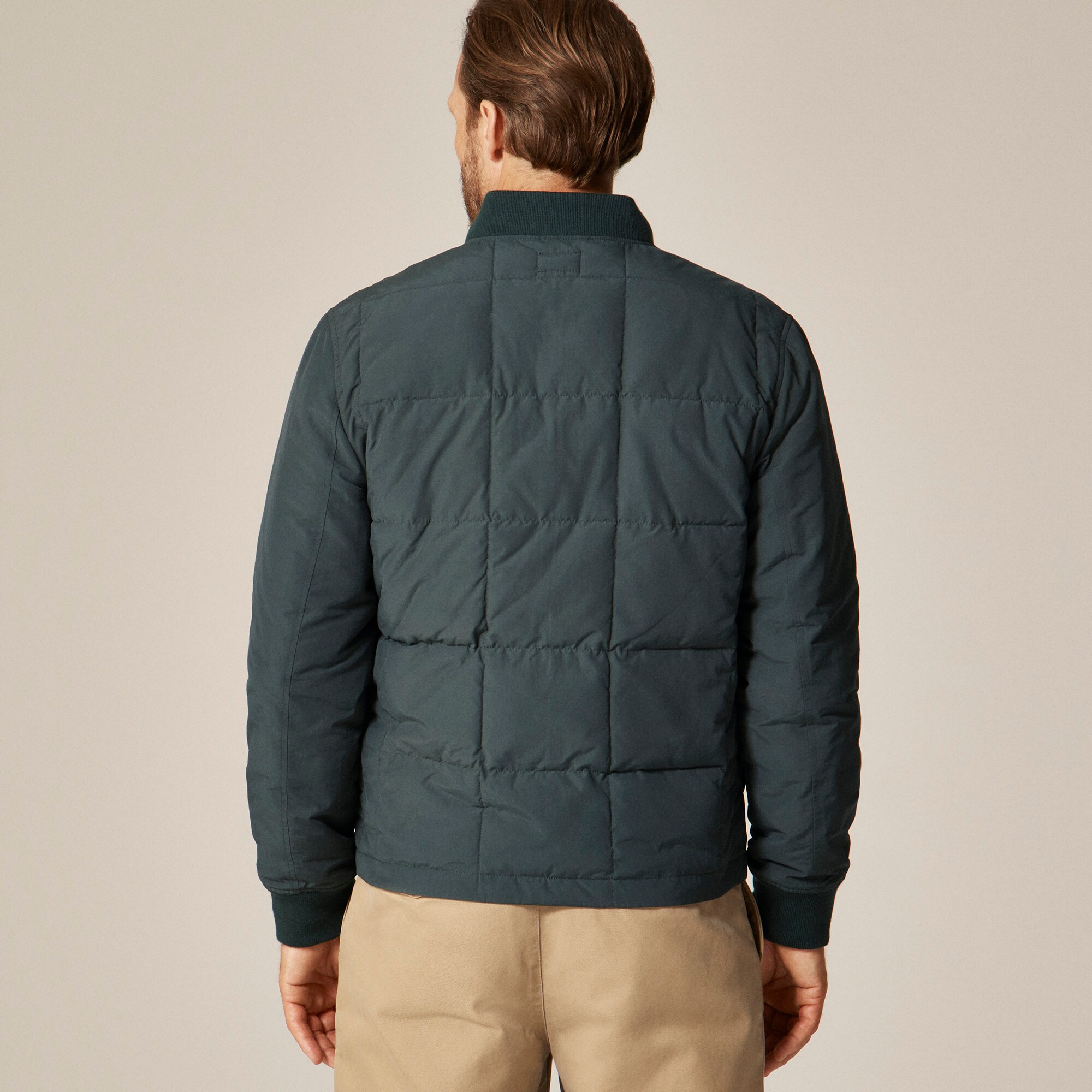 Box-quilt insulated bomber jacket with PrimaLoft®