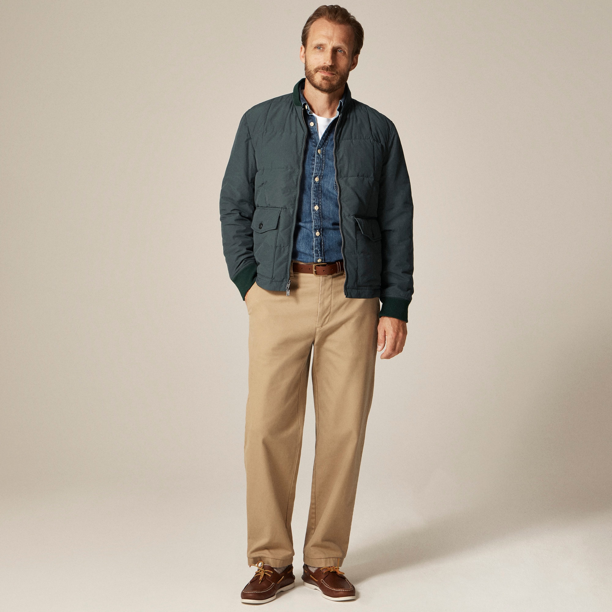 Box-quilt Insulated Bomber Jacket With PrimaLoft® For Men | J.Crew