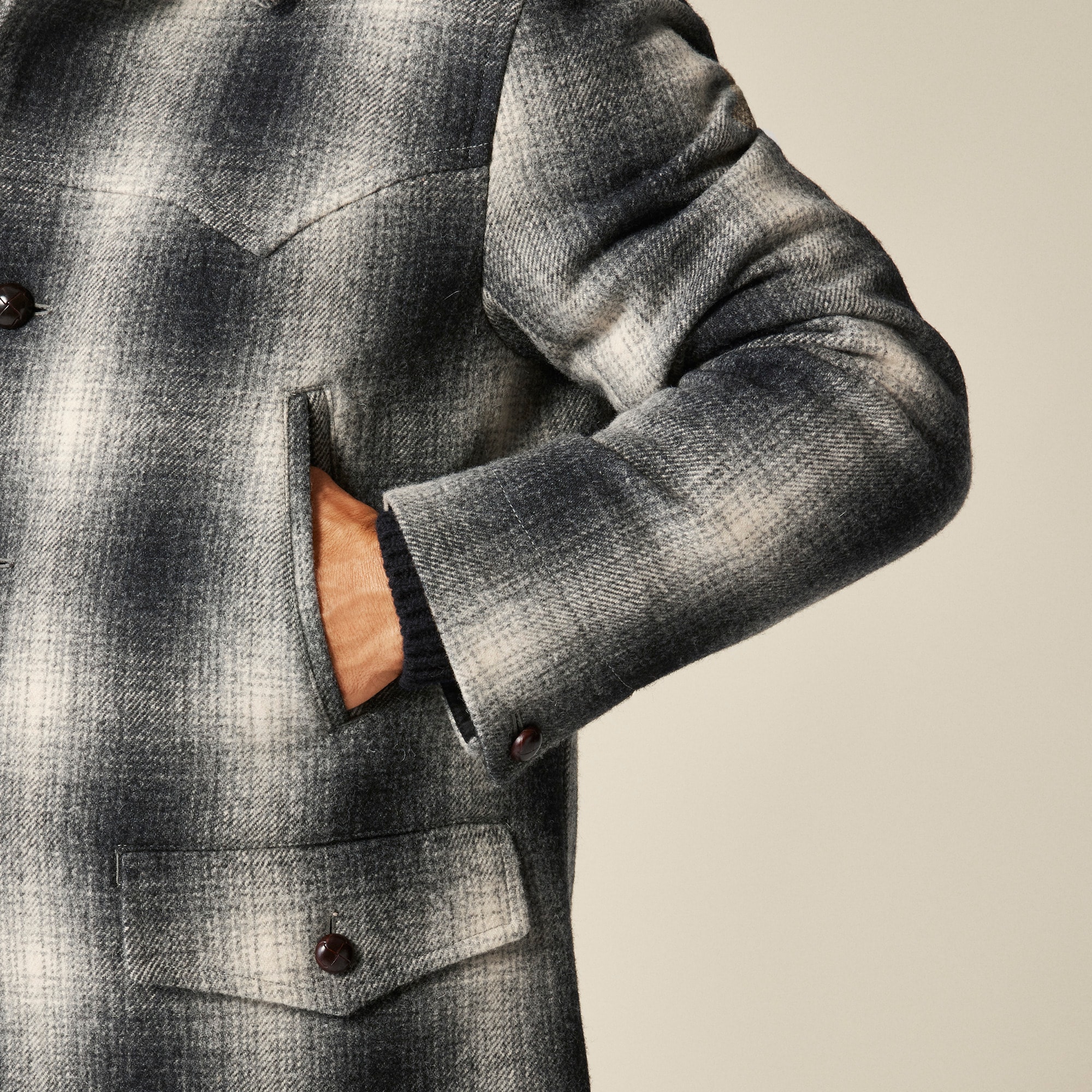 Wallace & Barnes Wool-blend Western Peacoat For Men | J.Crew