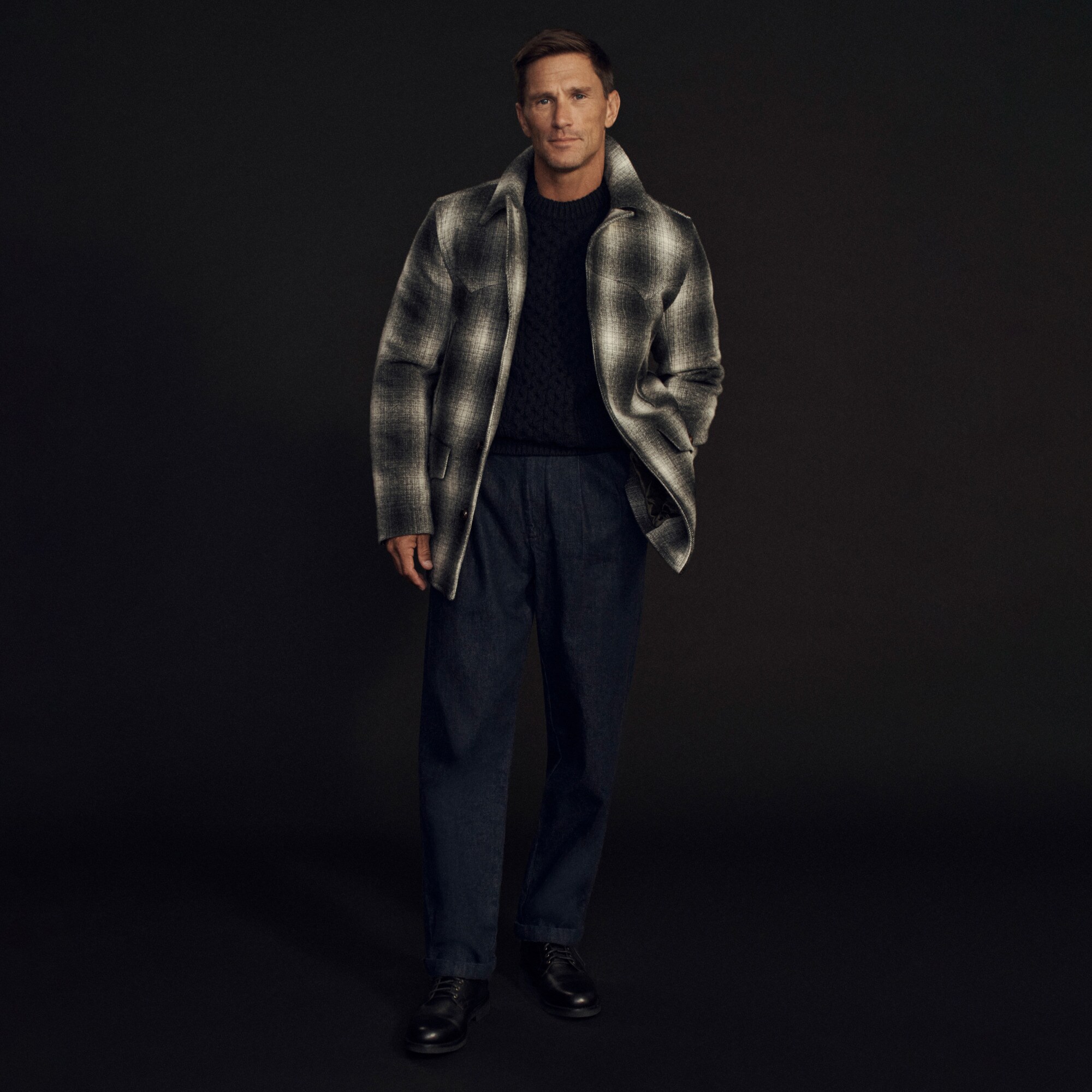 Wallace & Barnes wool-blend western peacoat