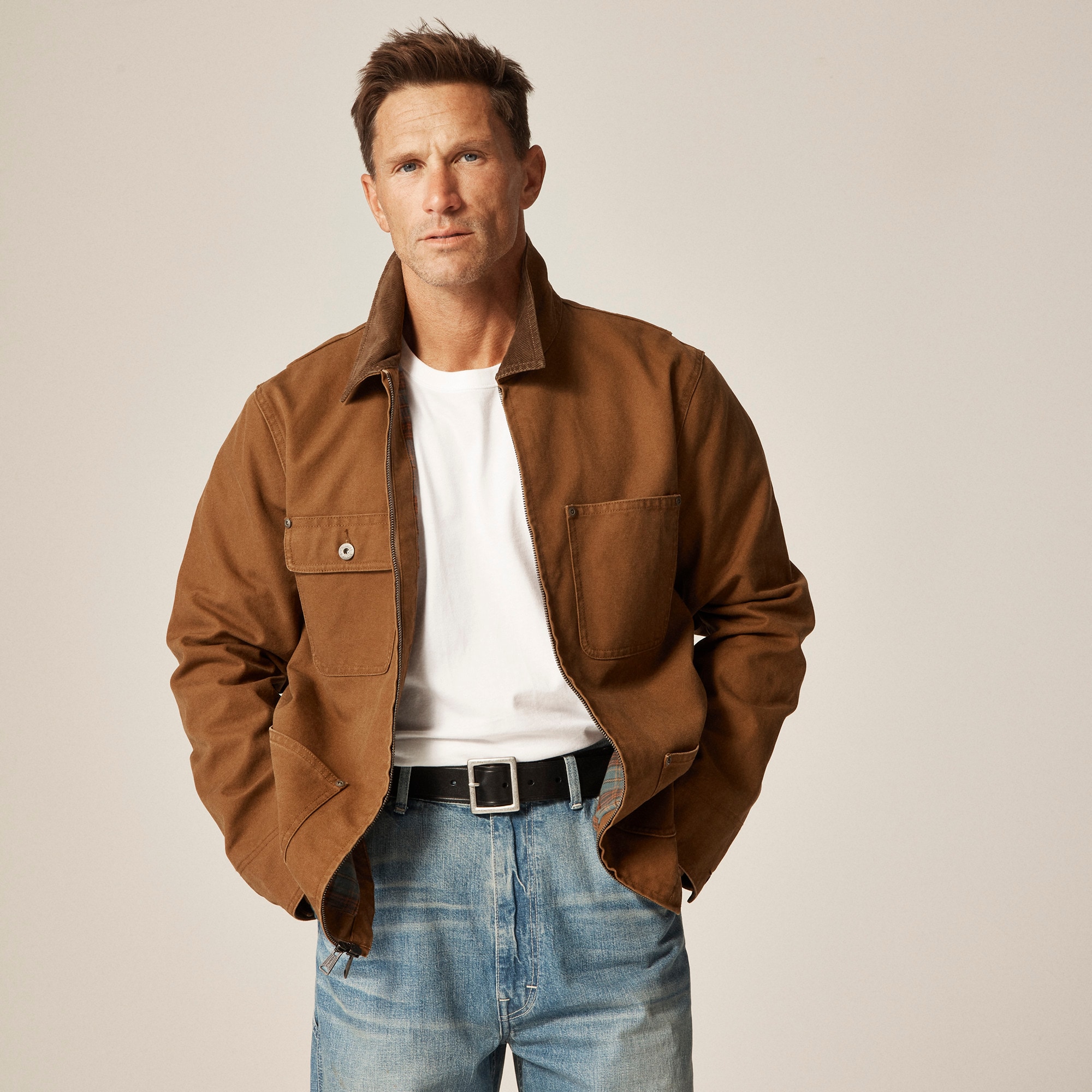 Wallace & Barnes Duck Canvas Utility Jacket For Men | J.Crew