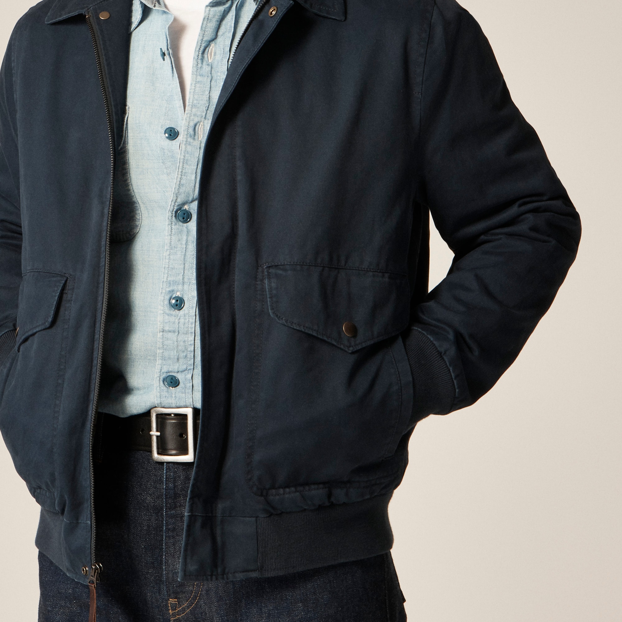Wallace & Barnes Flight Jacket In Cotton Chino For Men | J.Crew