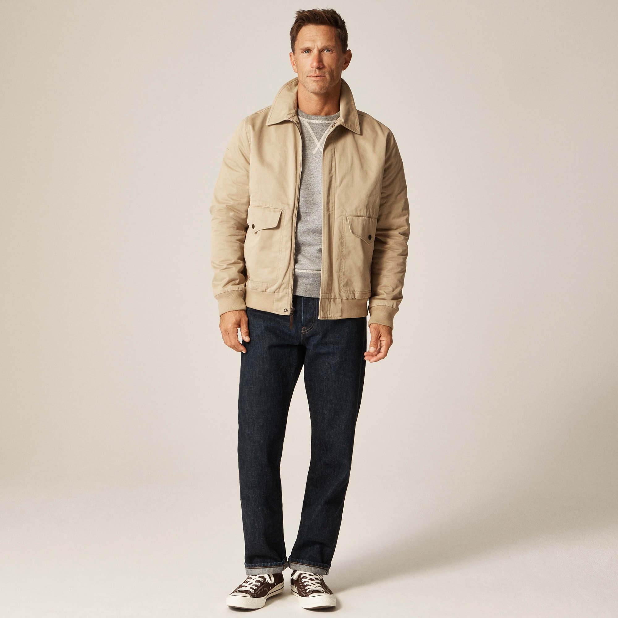 ジャケット・アウター 90s J.CREW Cotton Flight Jacket Wallace & Barnes Flight Jacket In Cotton Chino For Men | J.Crew