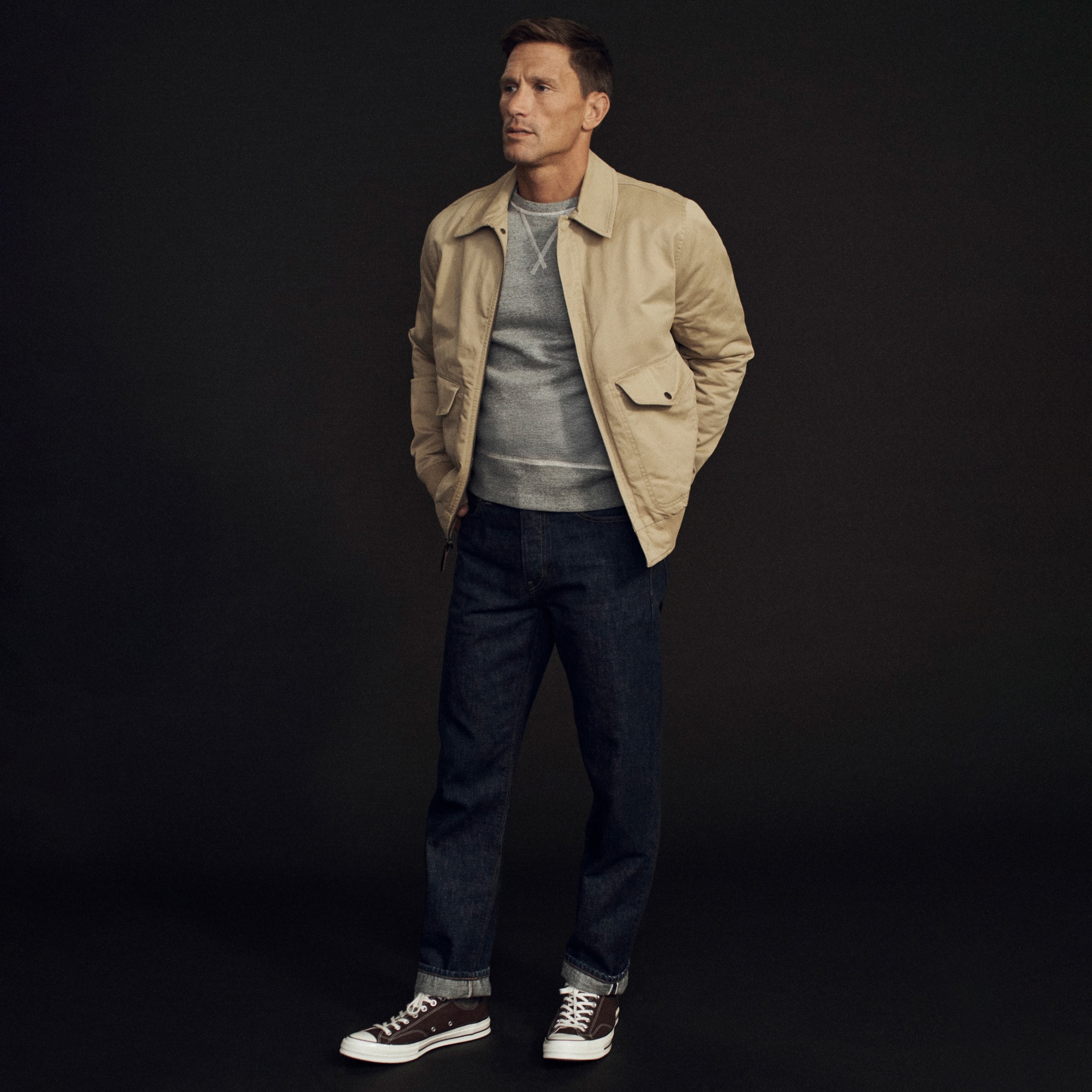 Wallace & Barnes flight jacket in cotton chino