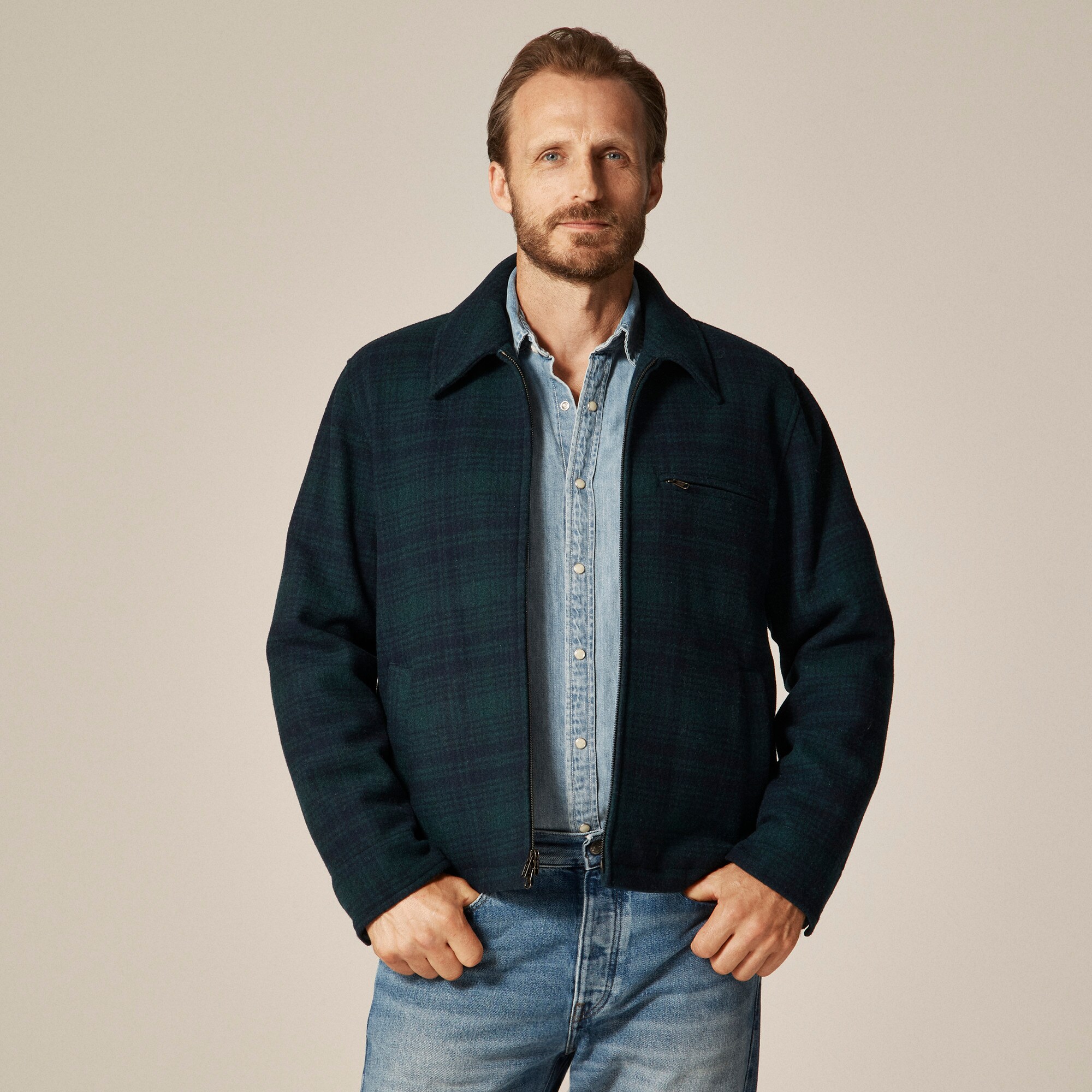 mens City jacket in wool blend
