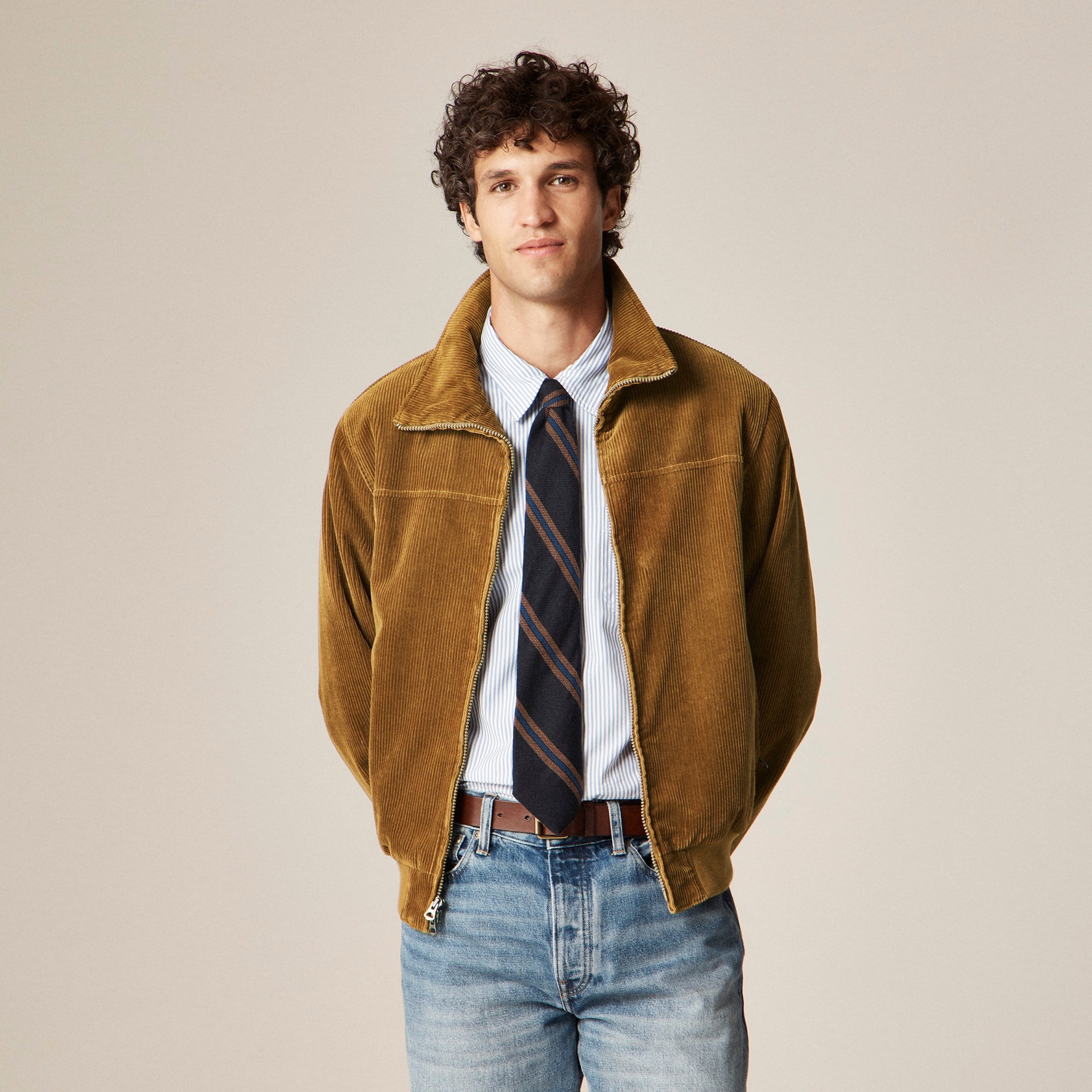  Corduroy jacket with wool-blend lining