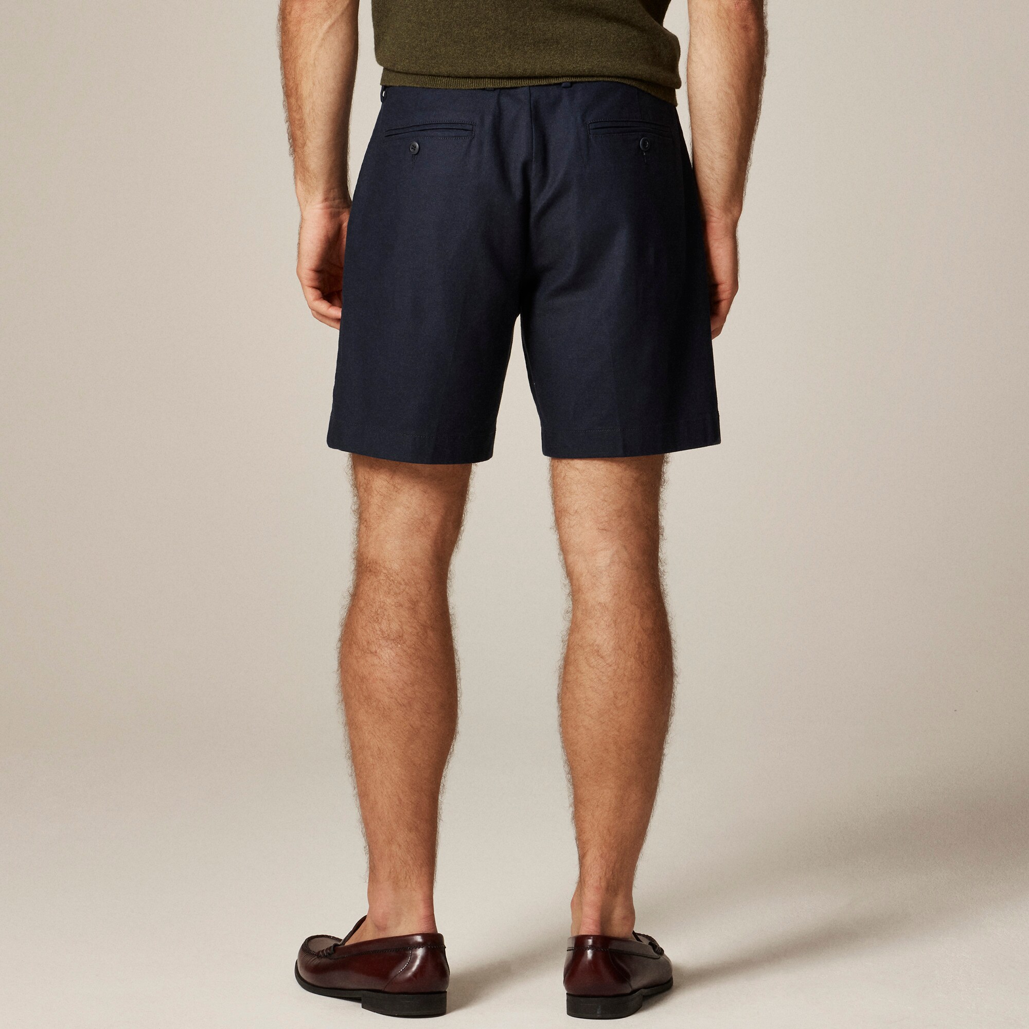 8" dress short in stretch cotton blend