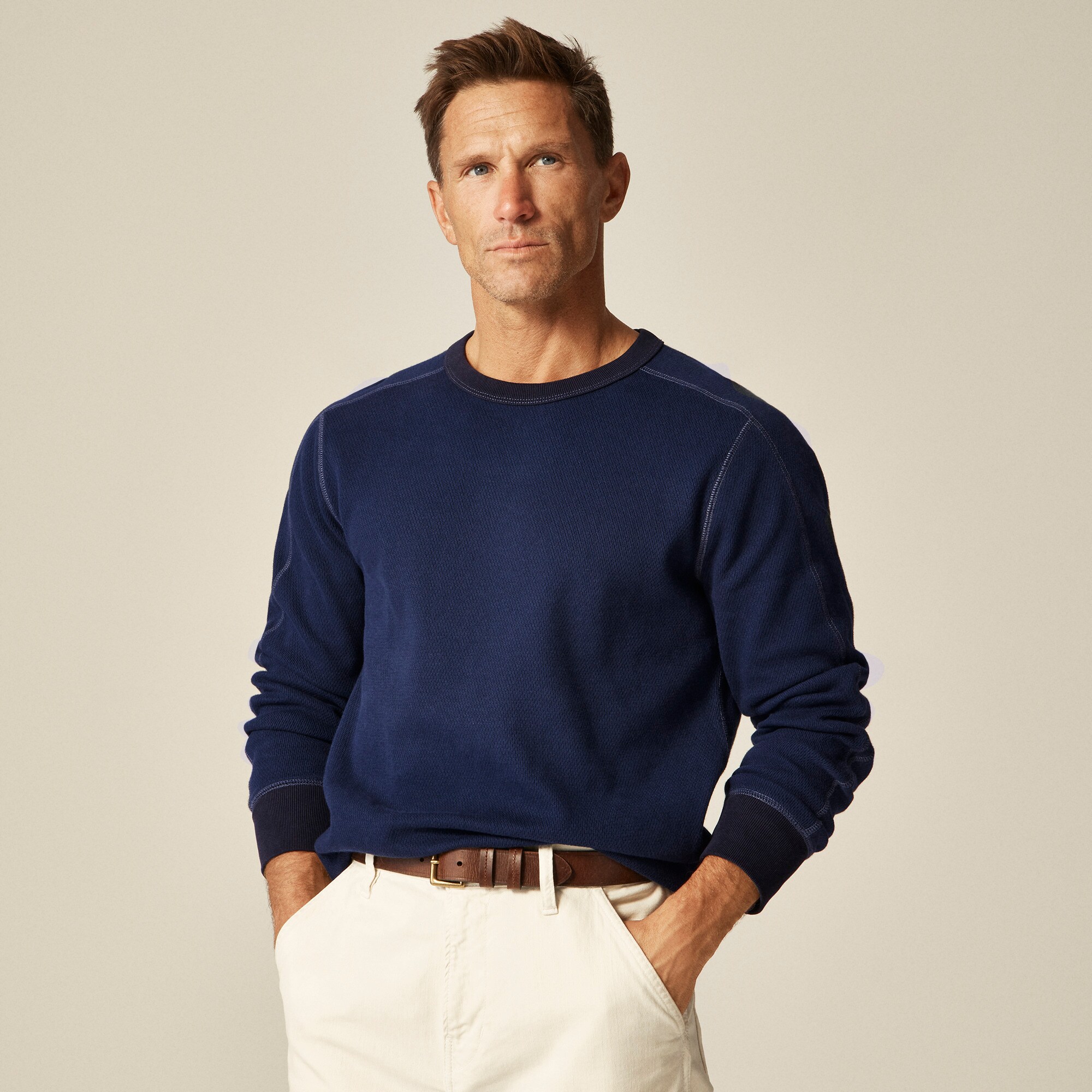 Wallace & Barnes honeycomb thermal crewneck