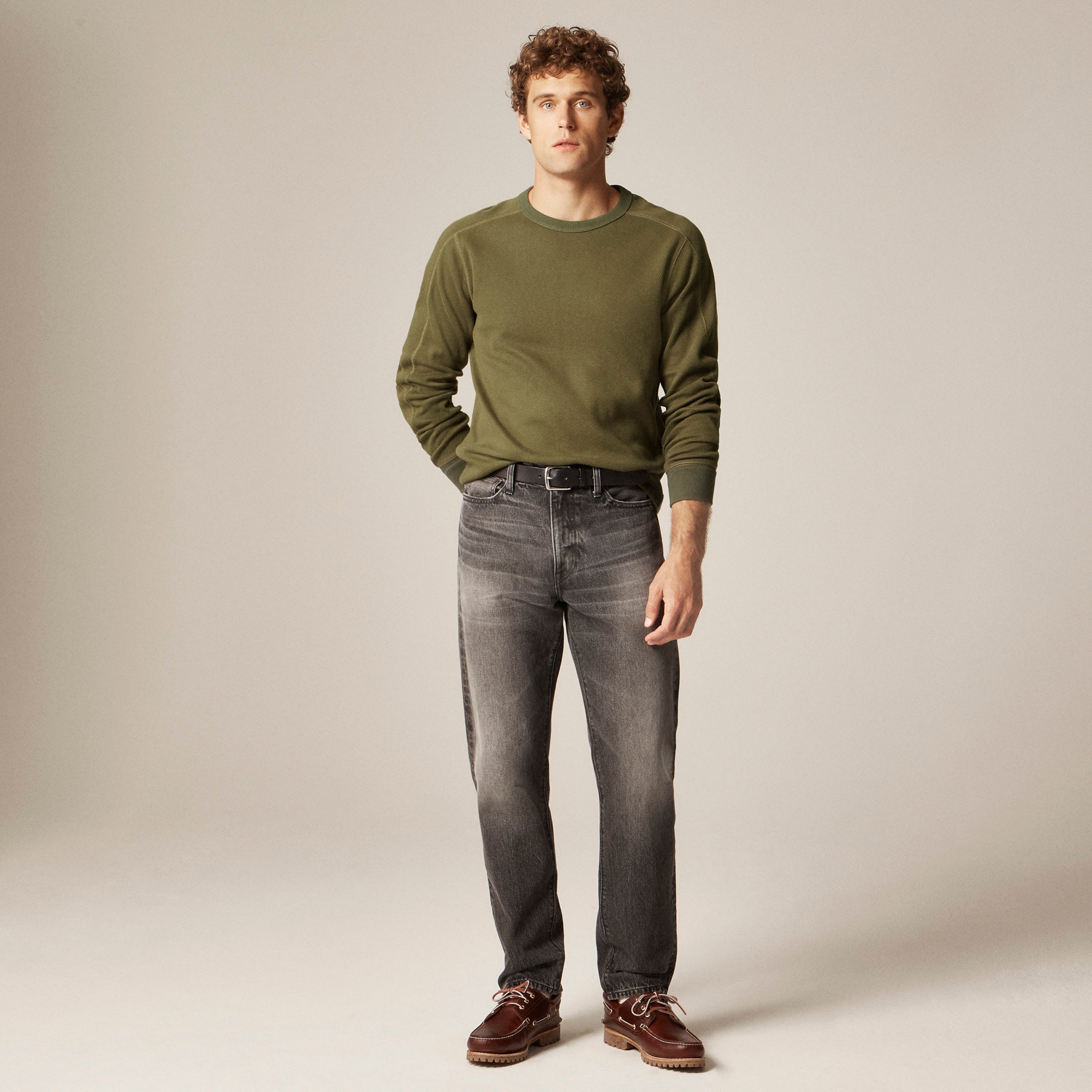 Wallace & Barnes honeycomb thermal crewneck