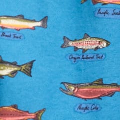 Printed boxers in cotton FISH BLUE MULTI